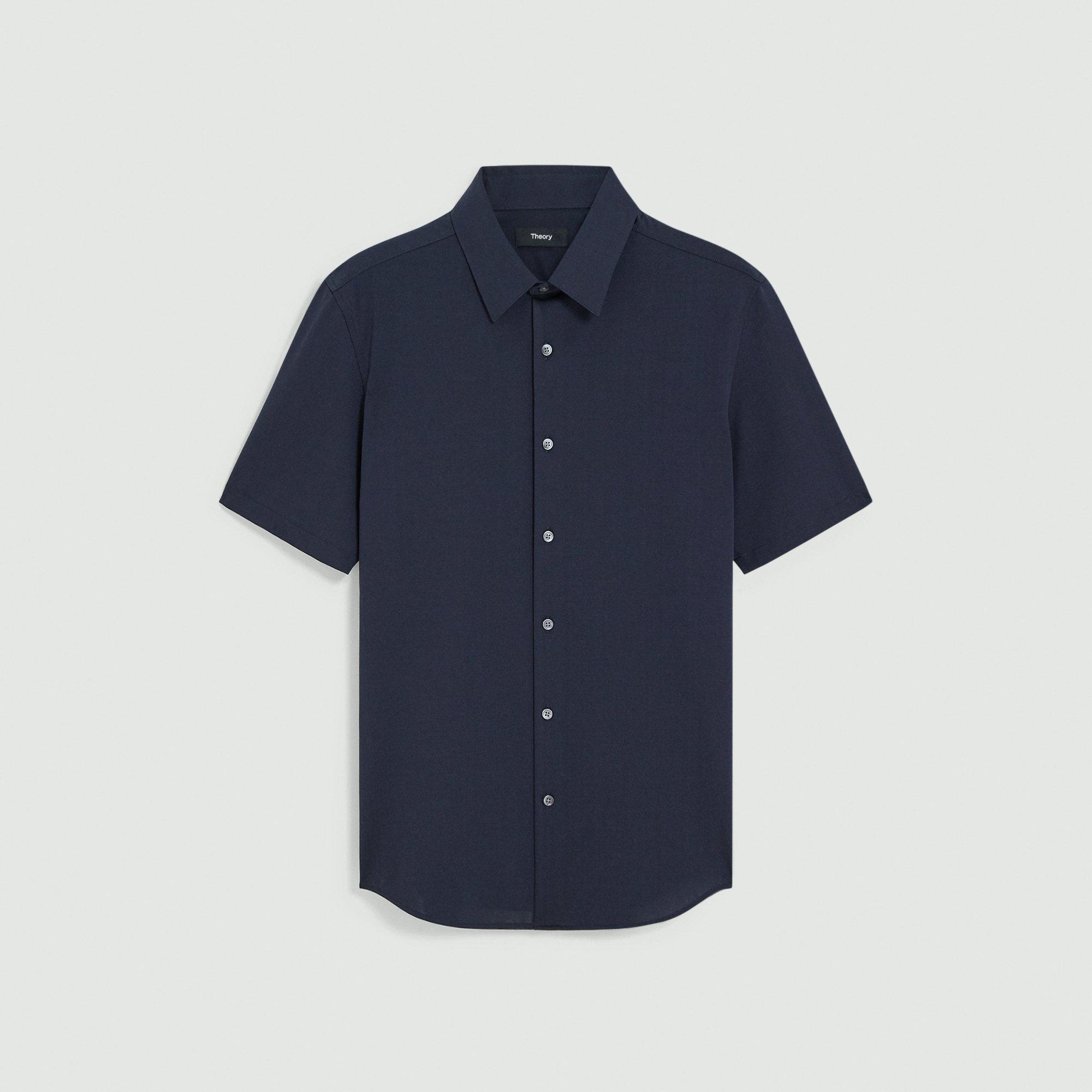 Irving Short-Sleeve Shirt in Structure Knit