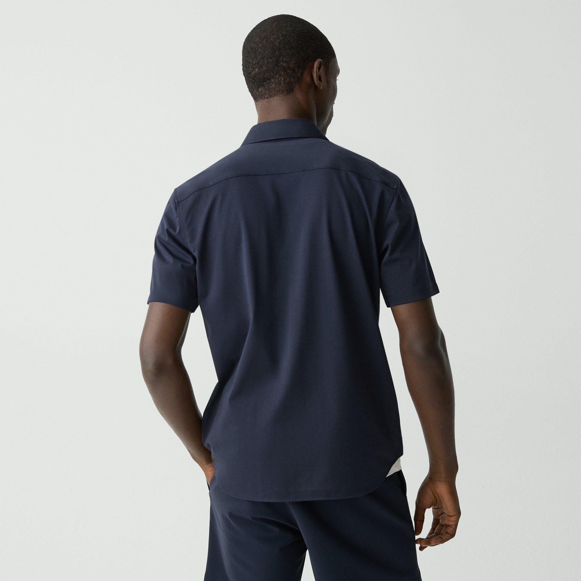 Irving Short-Sleeve Shirt in Structure Knit