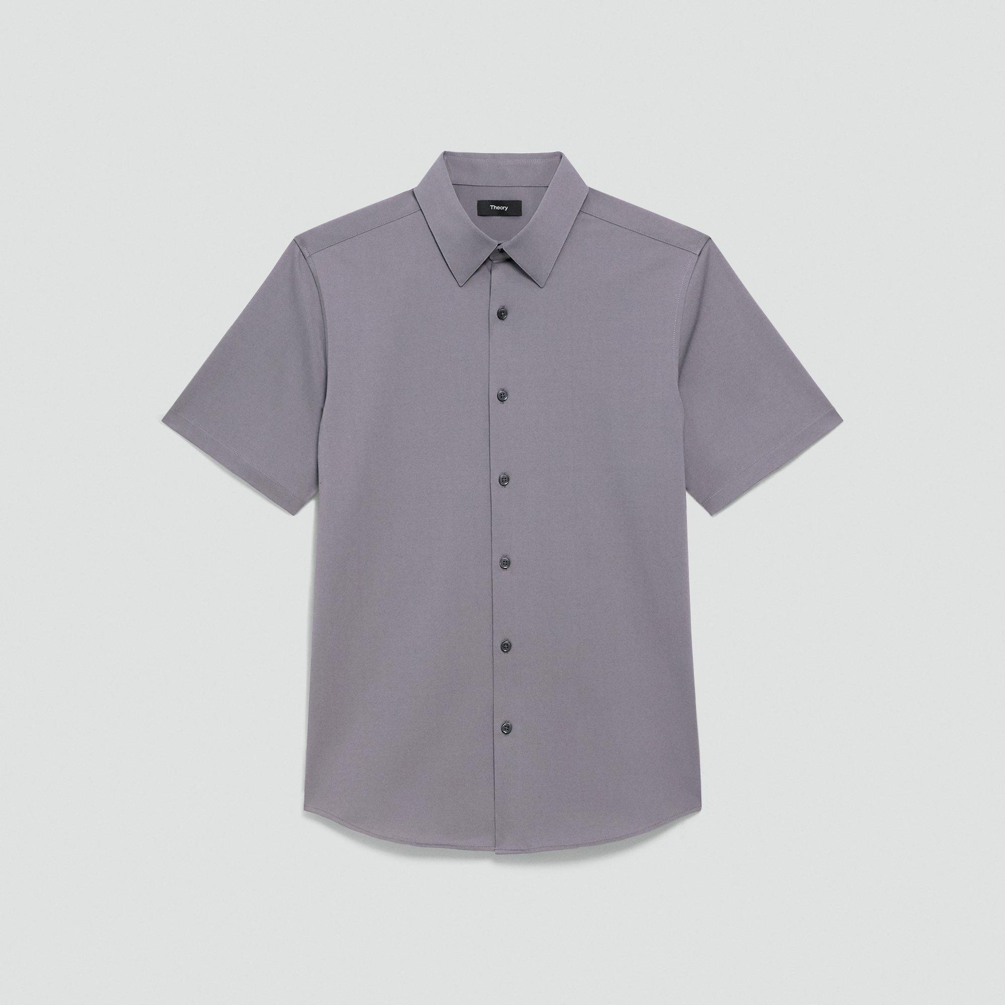 Irving Short-Sleeve Shirt in Structure Knit