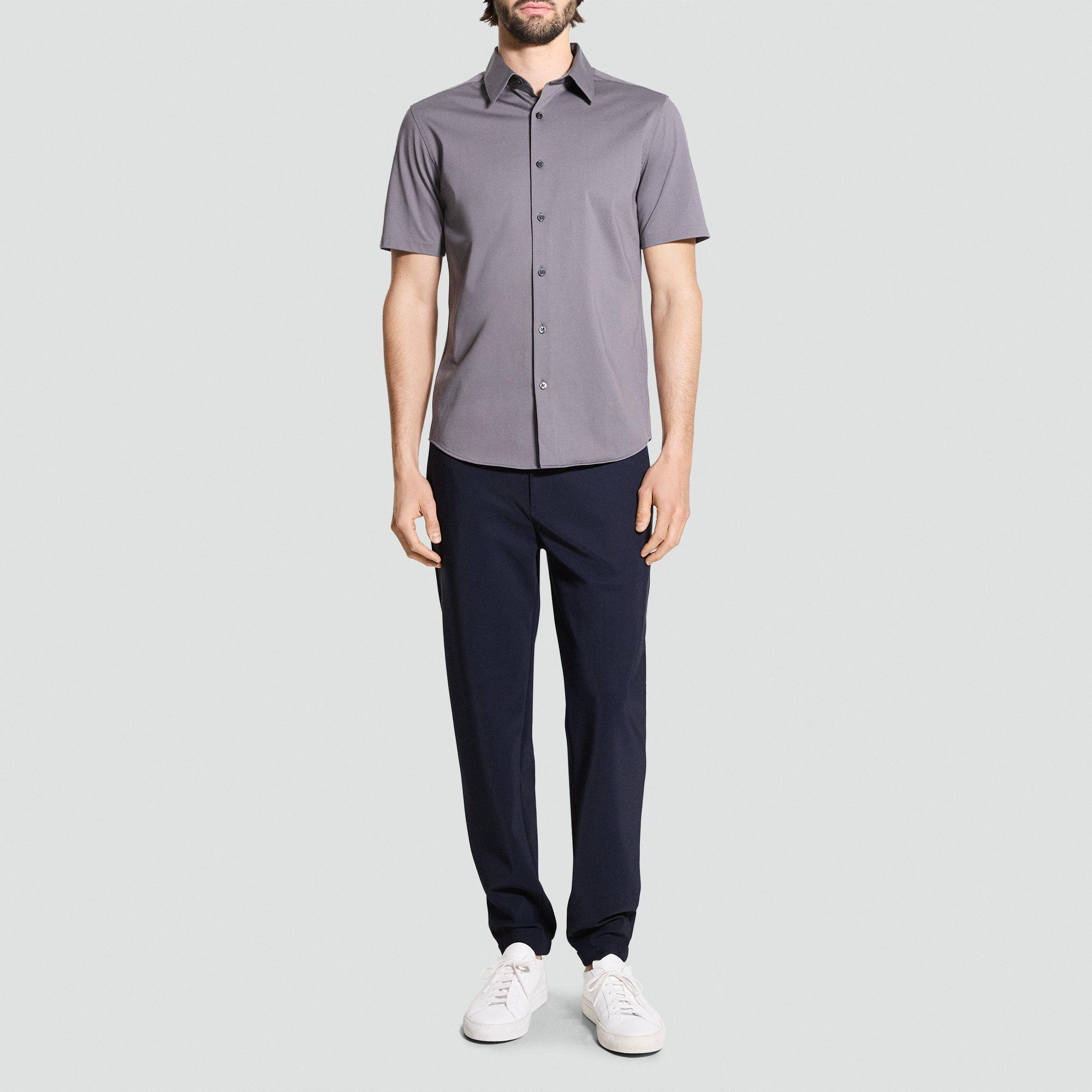 Irving Short-Sleeve Shirt in Structure Knit