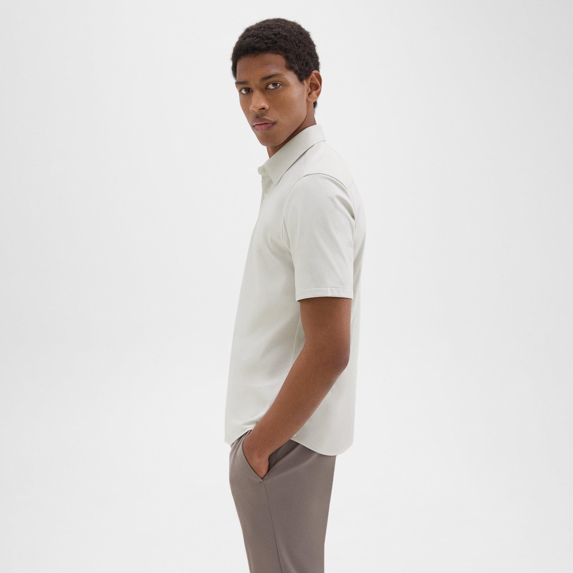 Irving Short-Sleeve Shirt in Structure Knit