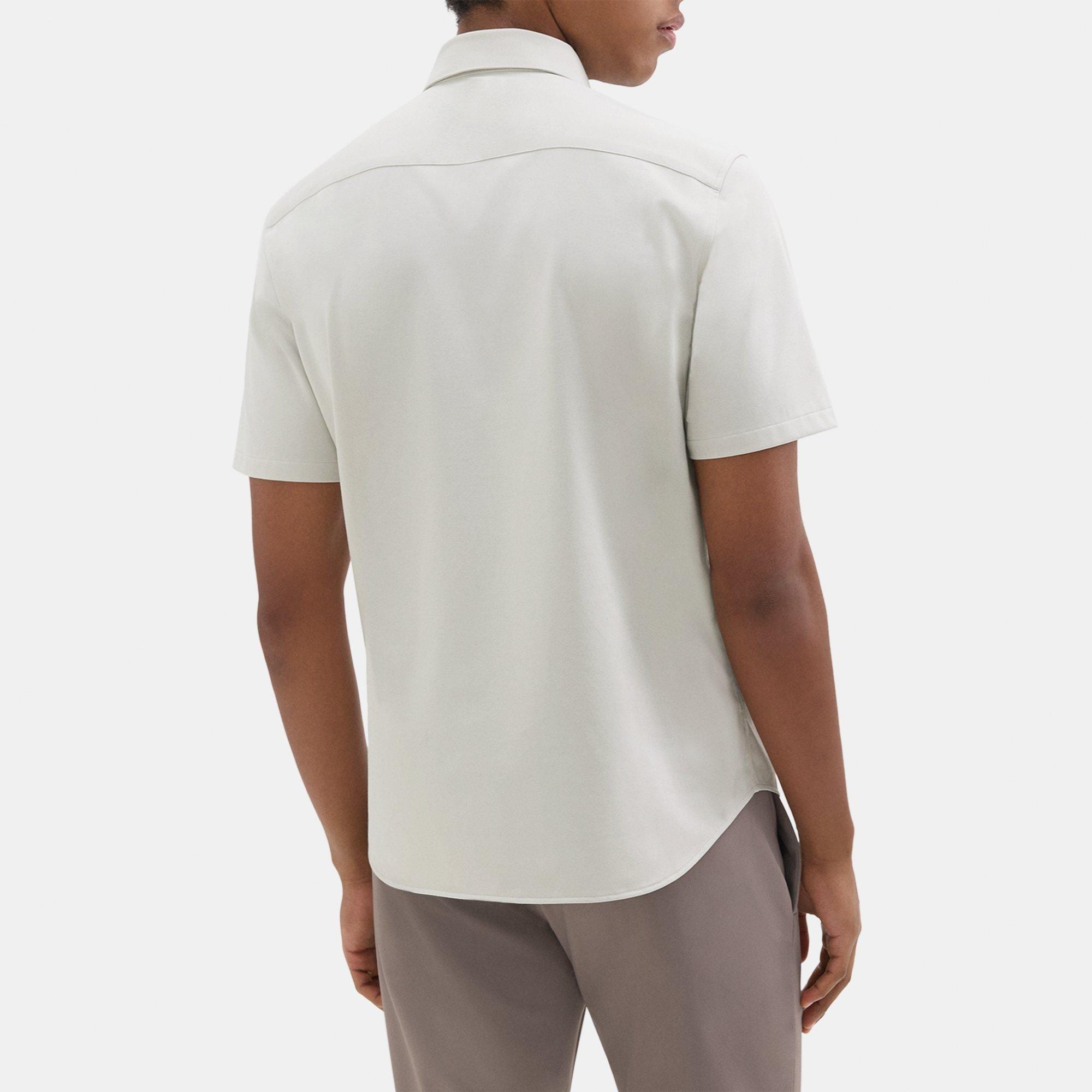 Irving Short-Sleeve Shirt in Structure Knit