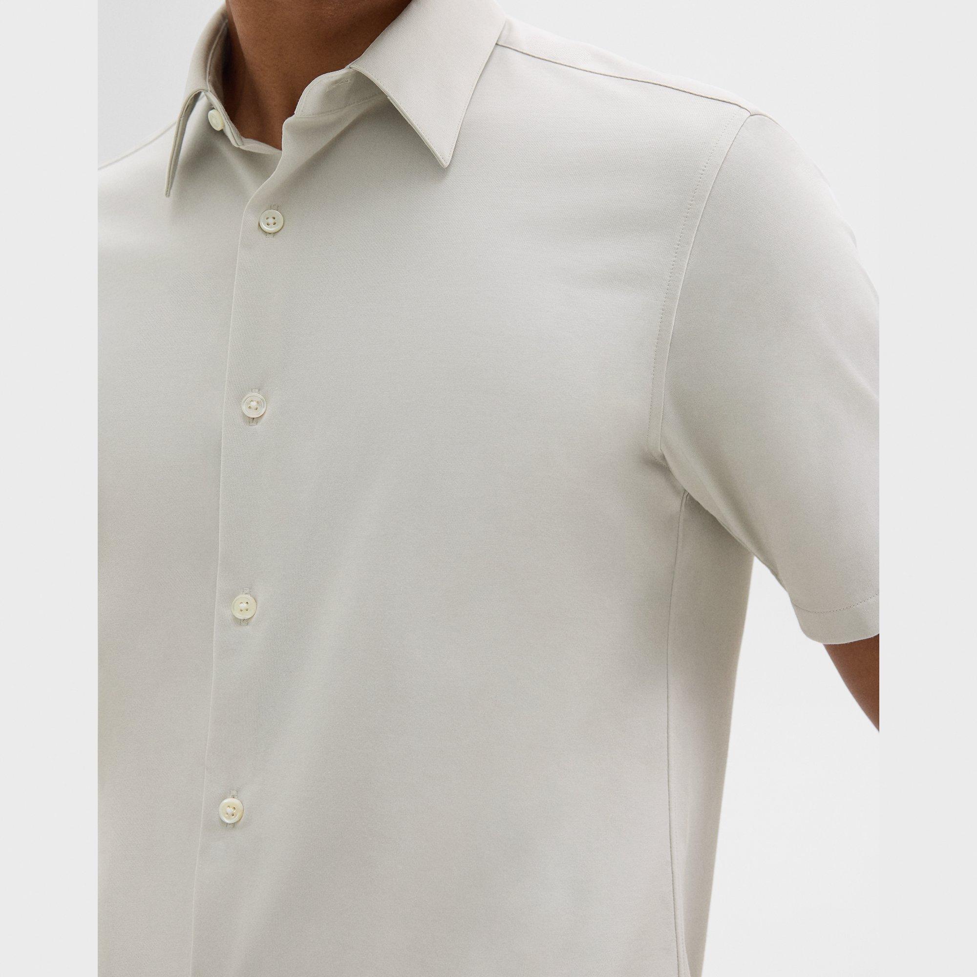 Irving Short-Sleeve Shirt in Structure Knit