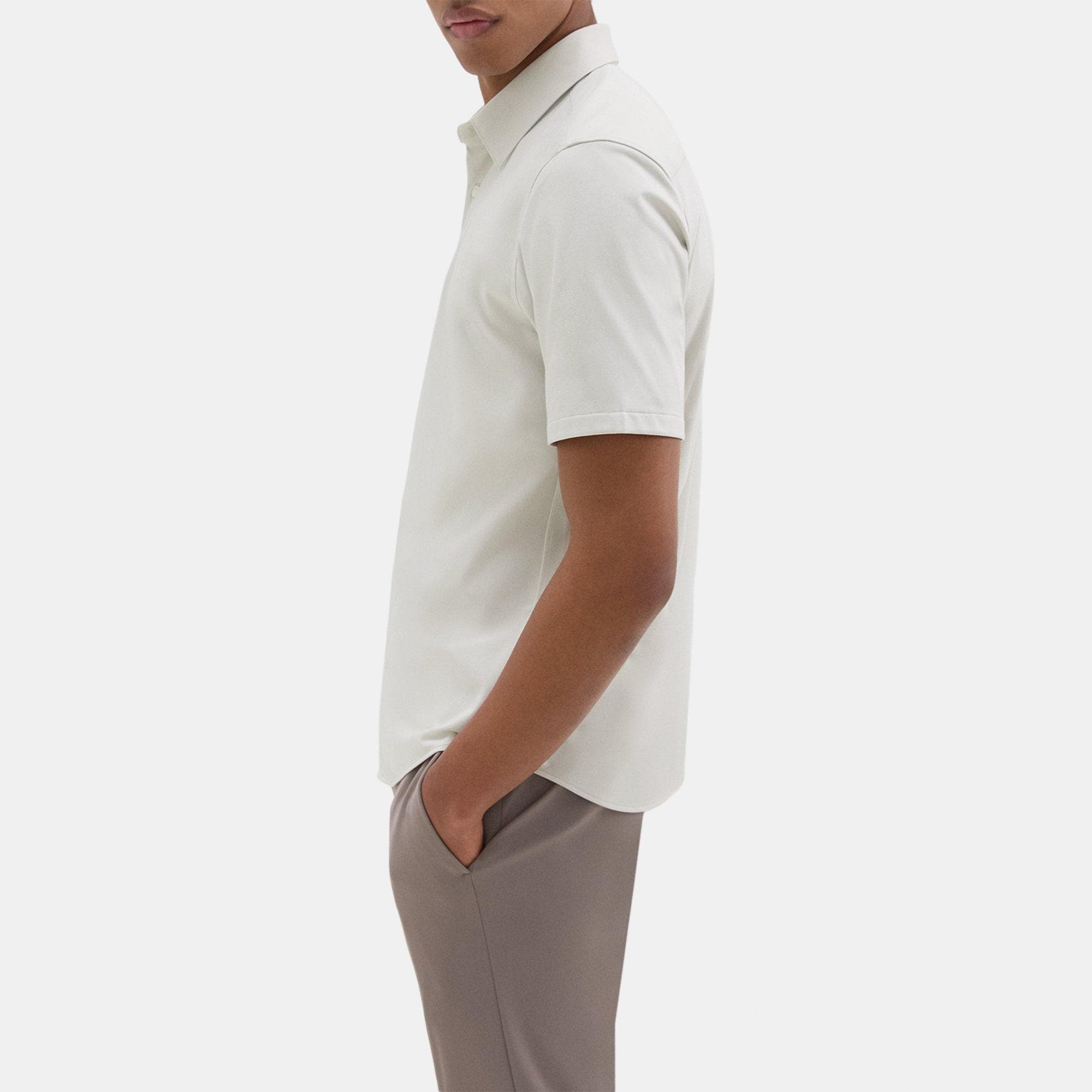 Irving Short-Sleeve Shirt in Structure Knit