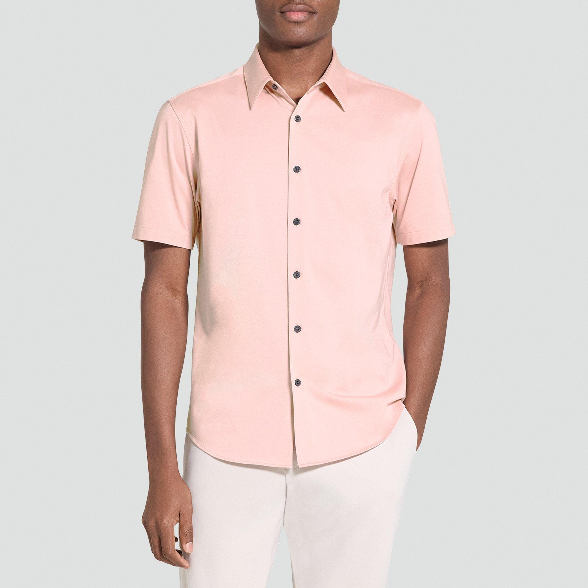 Irving Short-Sleeve Shirt in Structure Knit