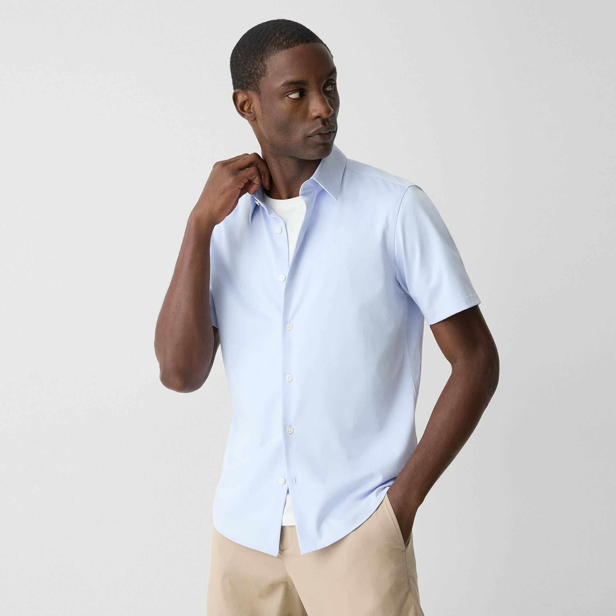 Irving Short-Sleeve Shirt in Structure Knit