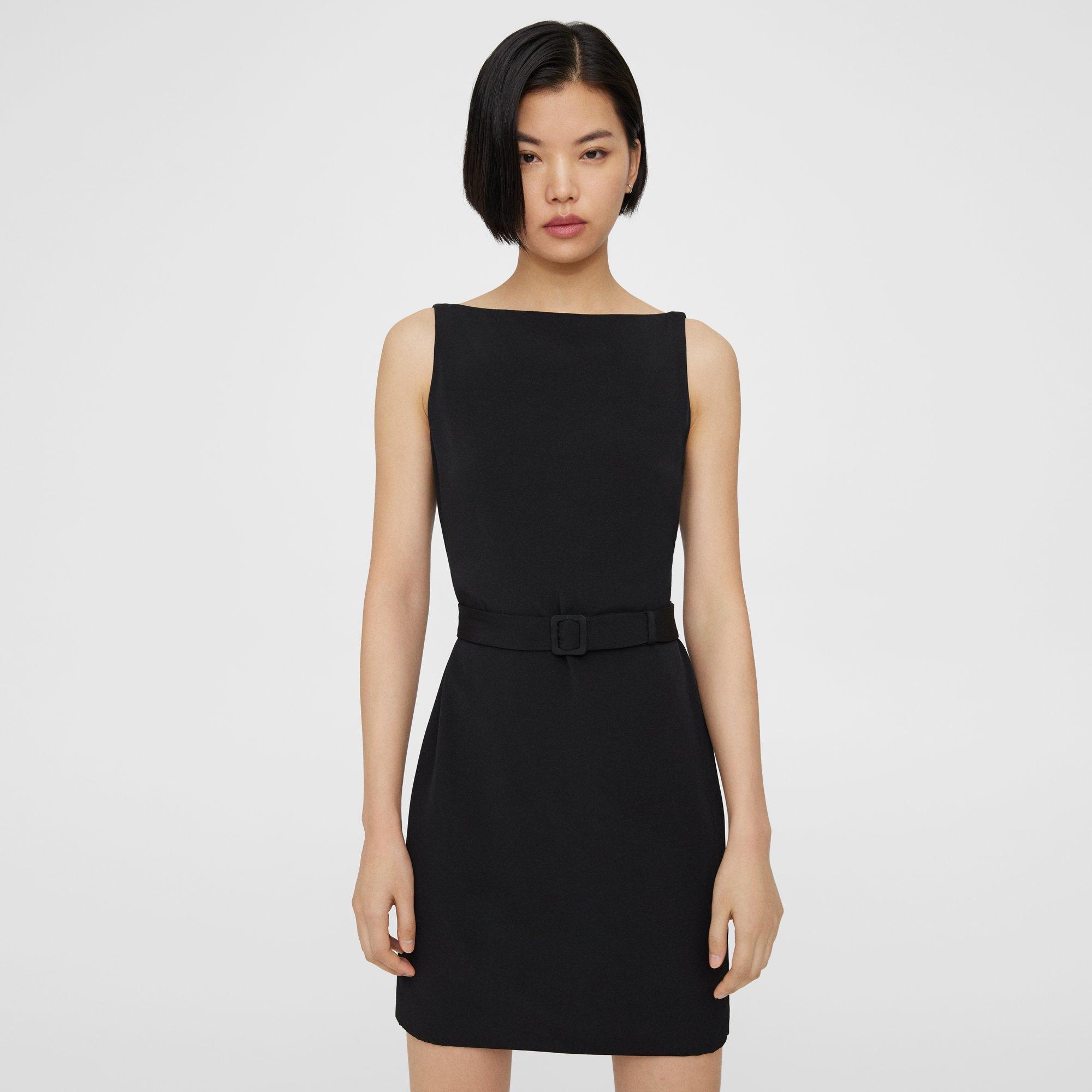 Viscose Belted Sheath Dress | Theory