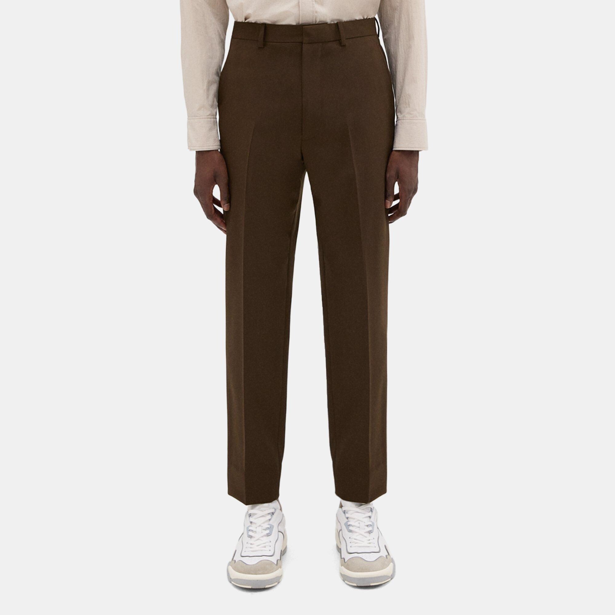 Brown Single Pleat Cavalry Twill Trousers