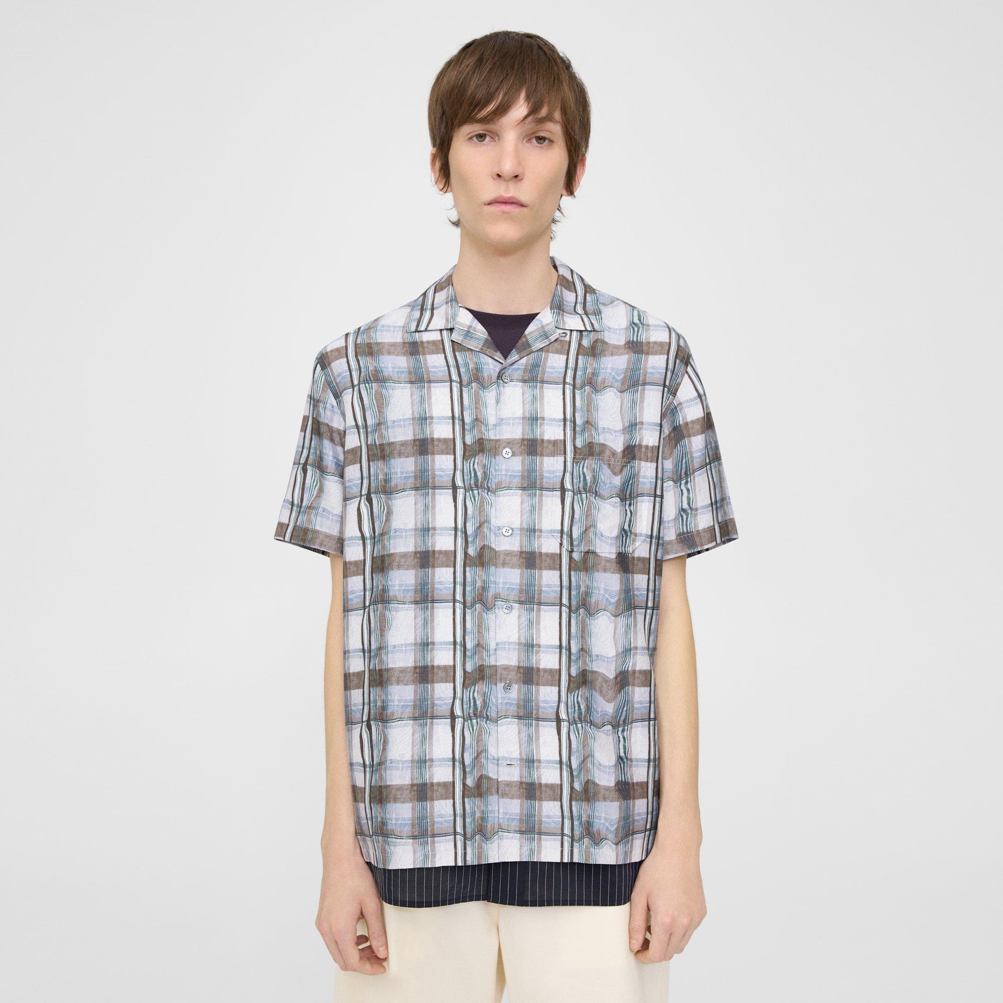Blue Feather Check Camp Shirt | Theory Project