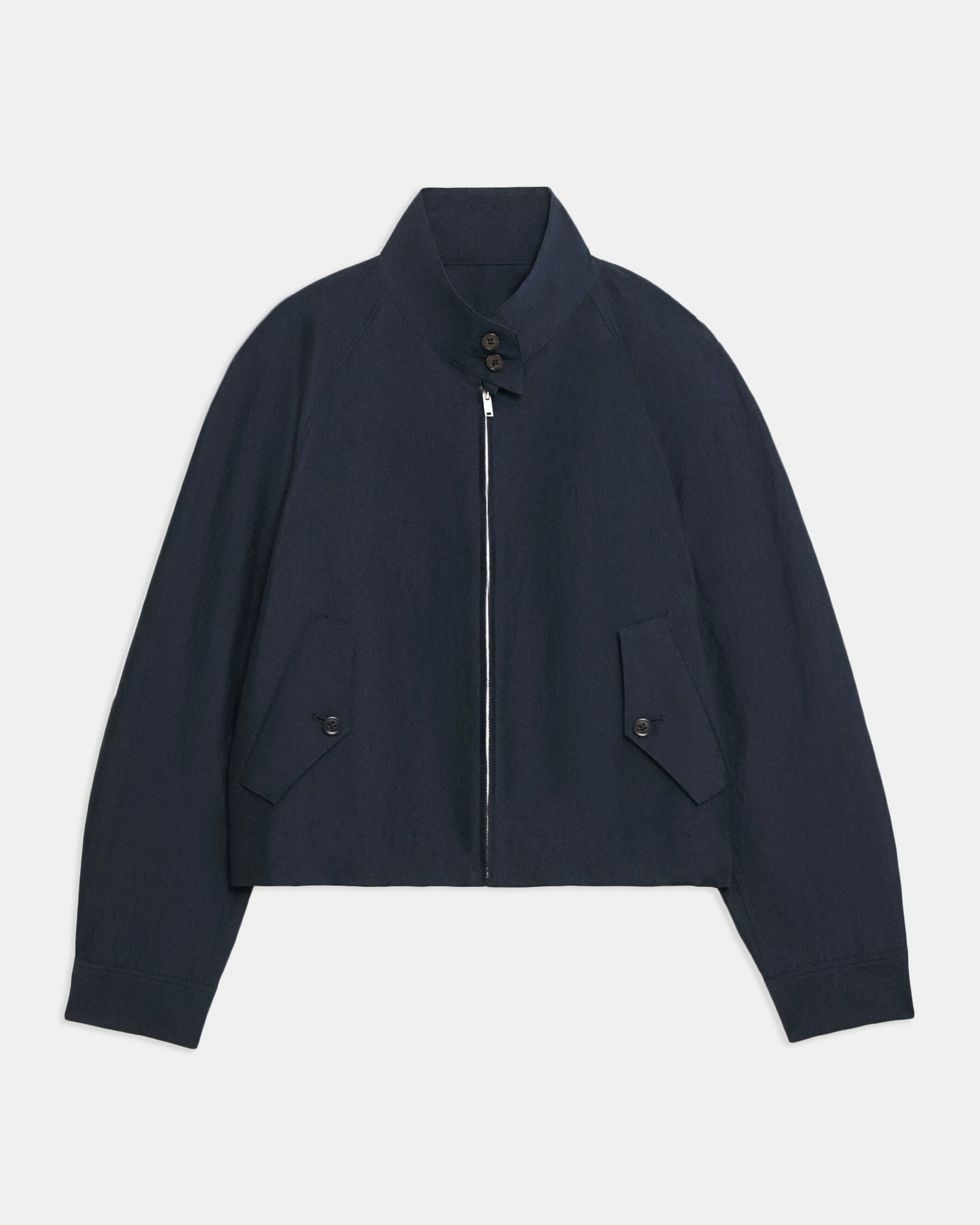 Reversible Cotton-Blend Harrington Jacket