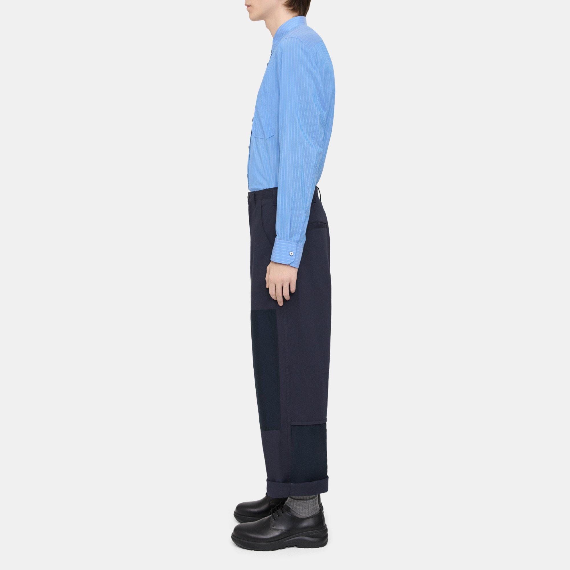 Wide-Leg Pant in Cotton Twill