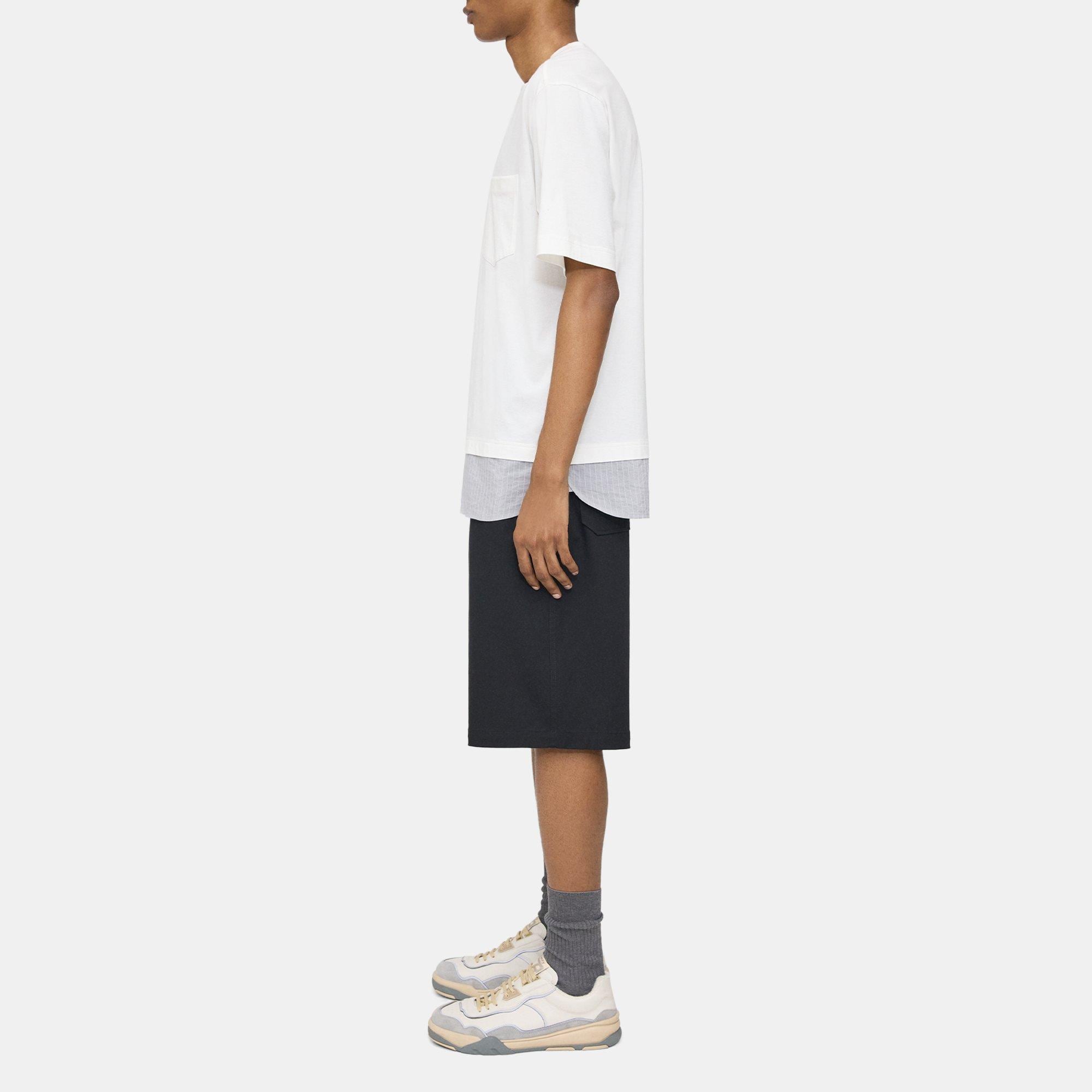 Combo Tee in Cotton Jersey