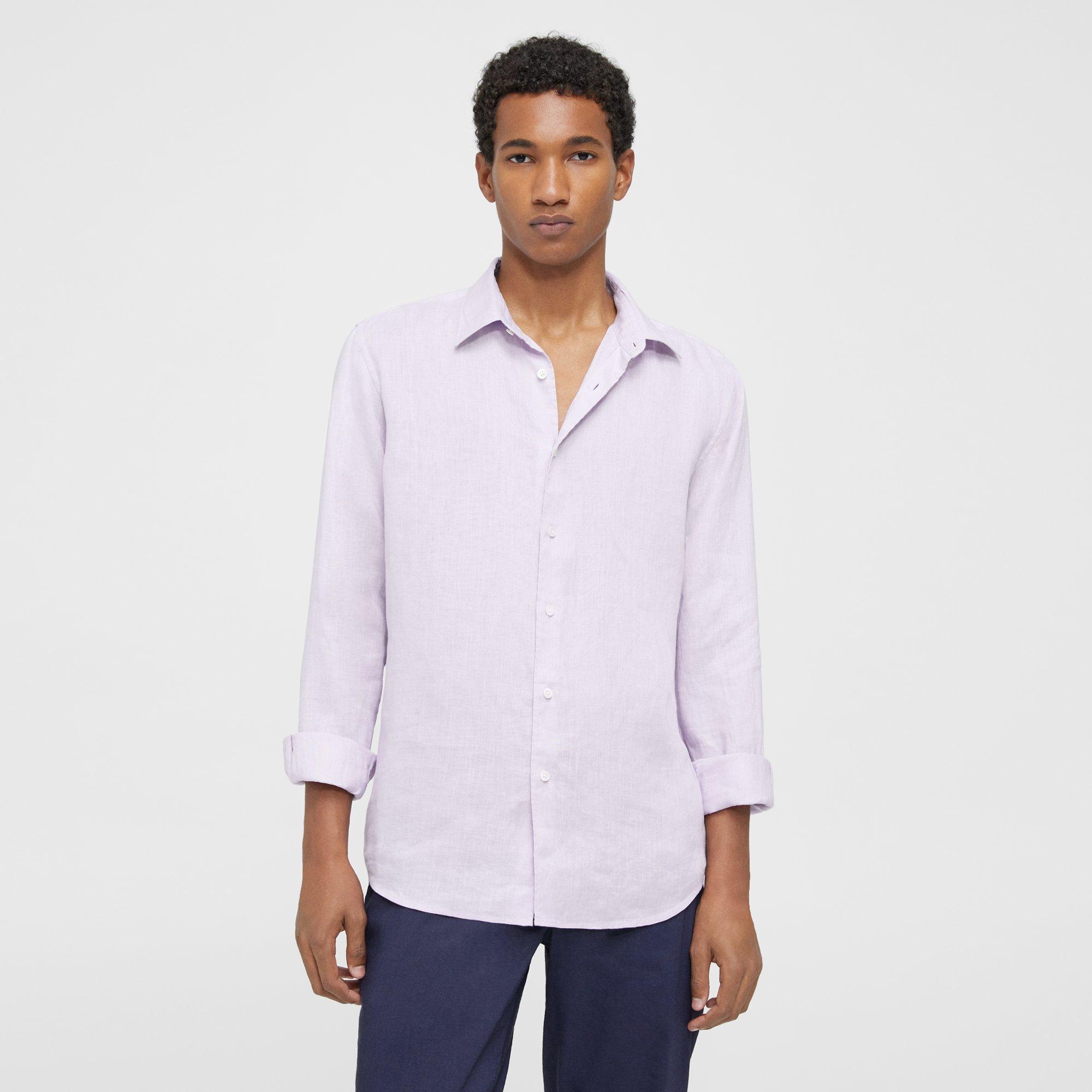 Theory Irving Shirt in Relaxed Linen