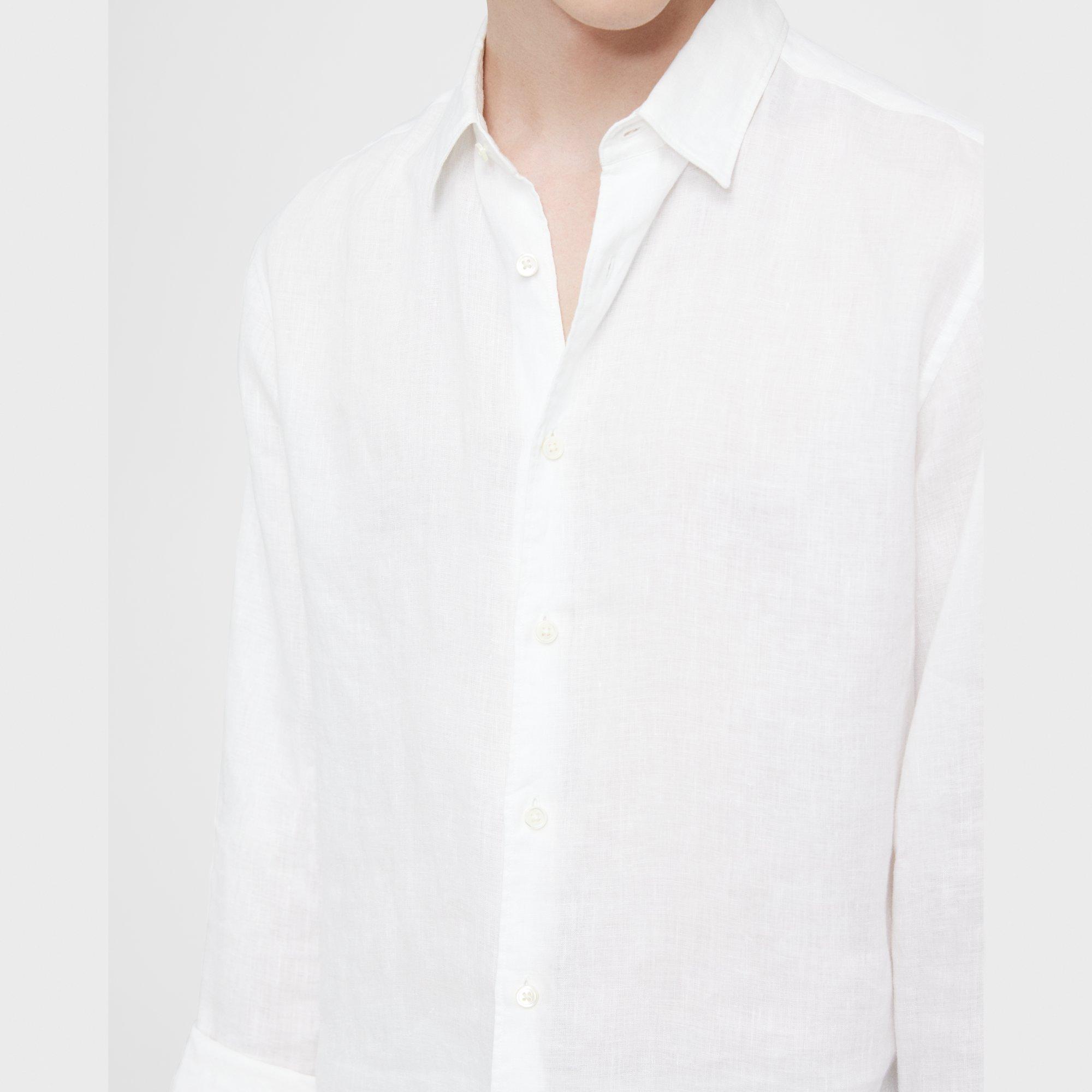 White Linen Irving Shirt | Theory