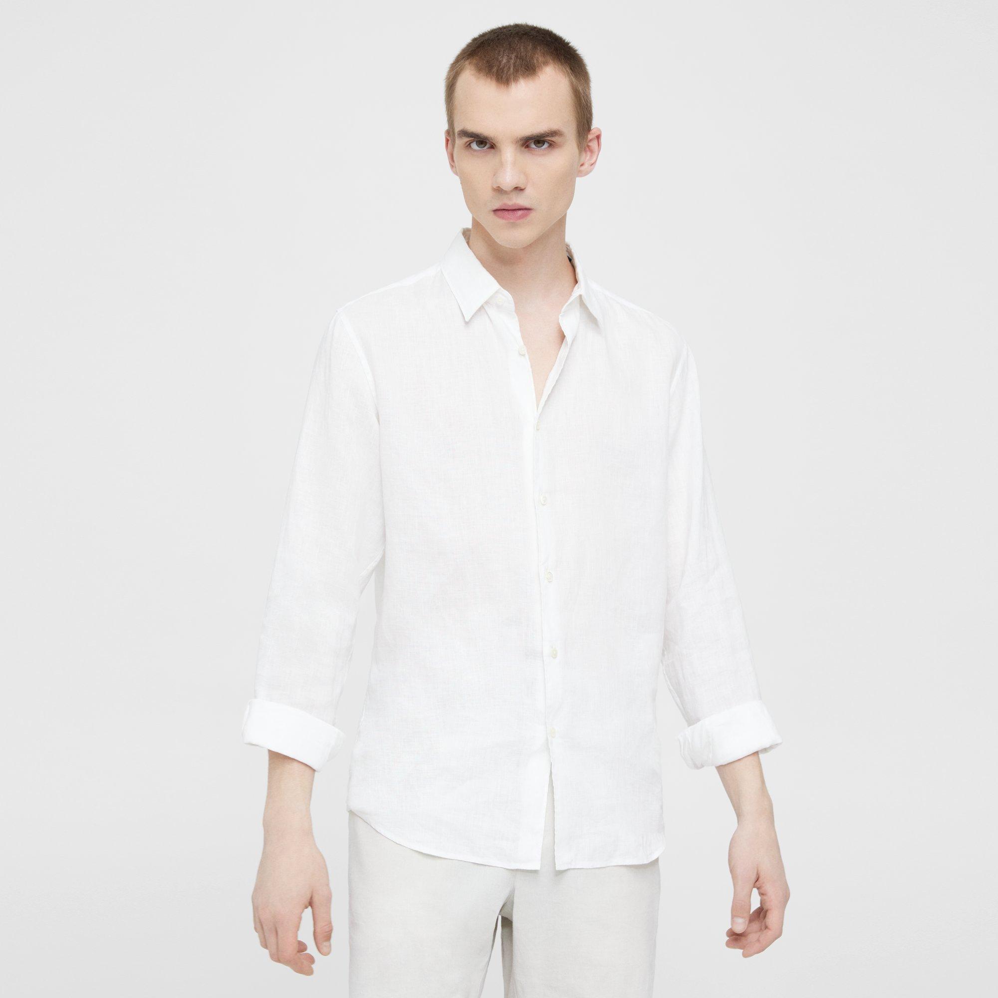 Theory Irving Shirt in Relaxed Linen
