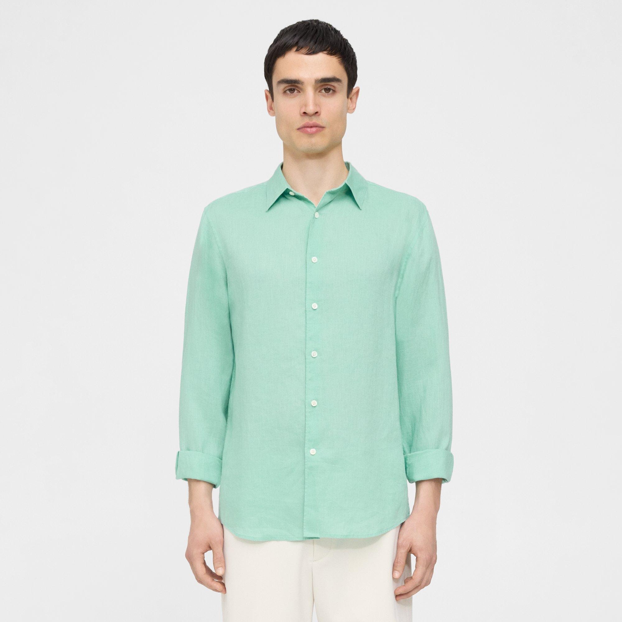Theory Irving Shirt in Relaxed Linen