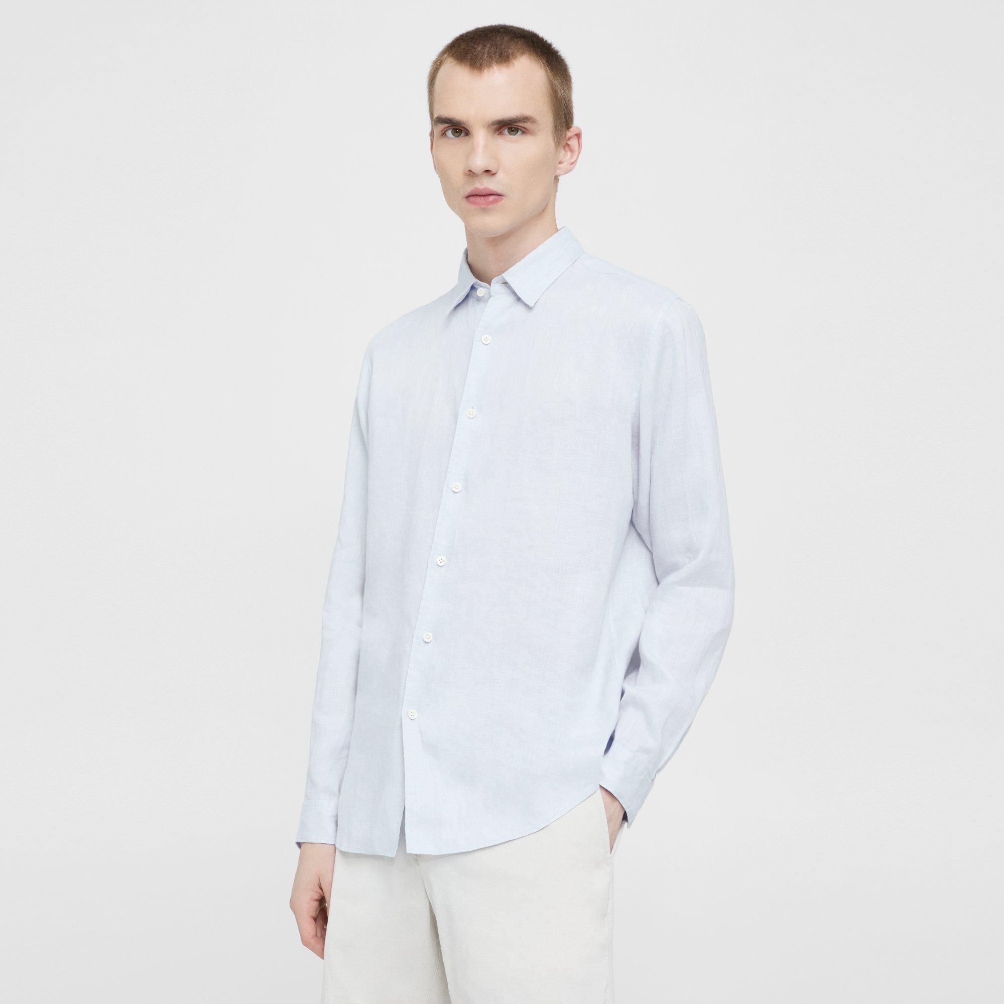 Theory Irving Shirt in Relaxed Linen