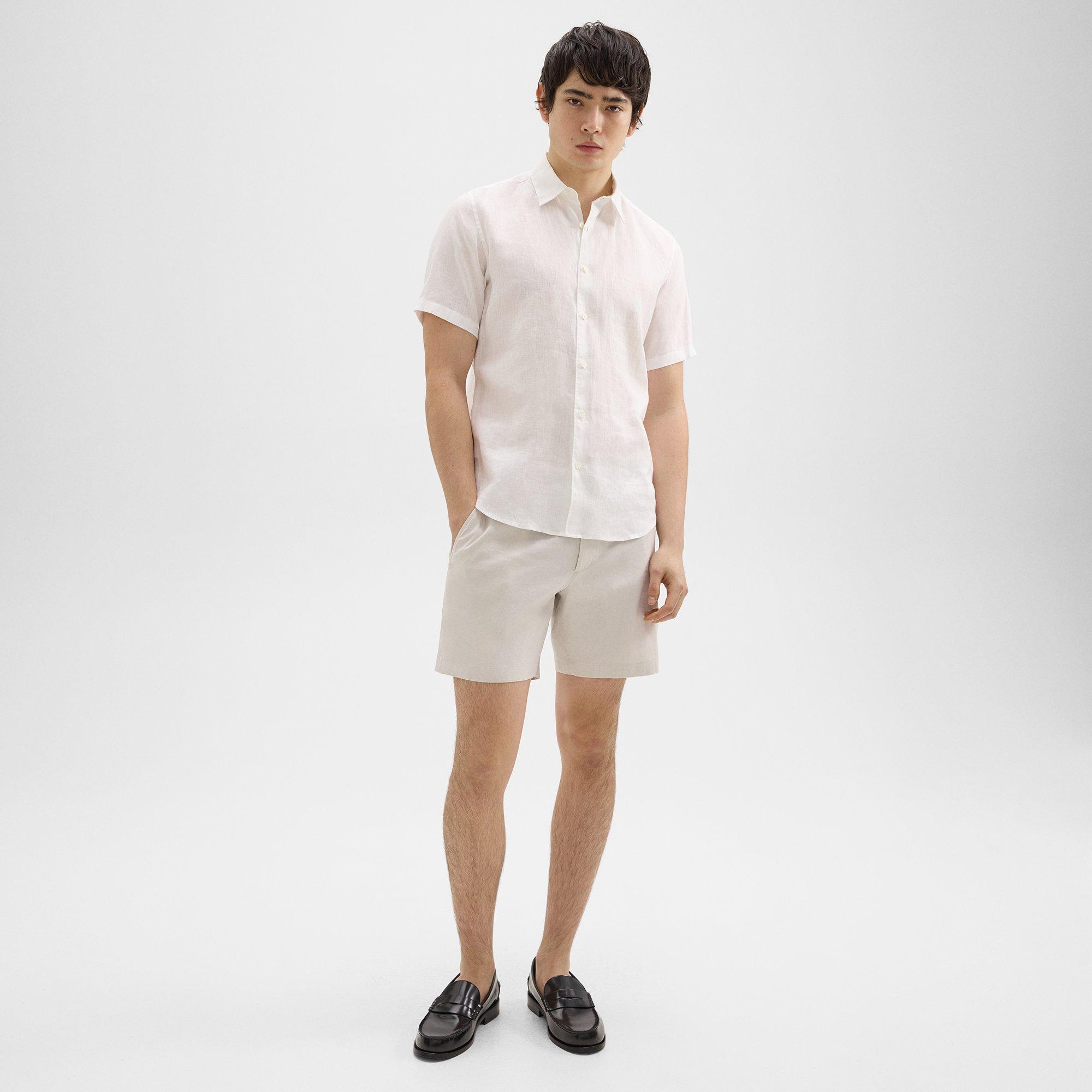 Irving Short-Sleeve Shirt in Relaxed Linen