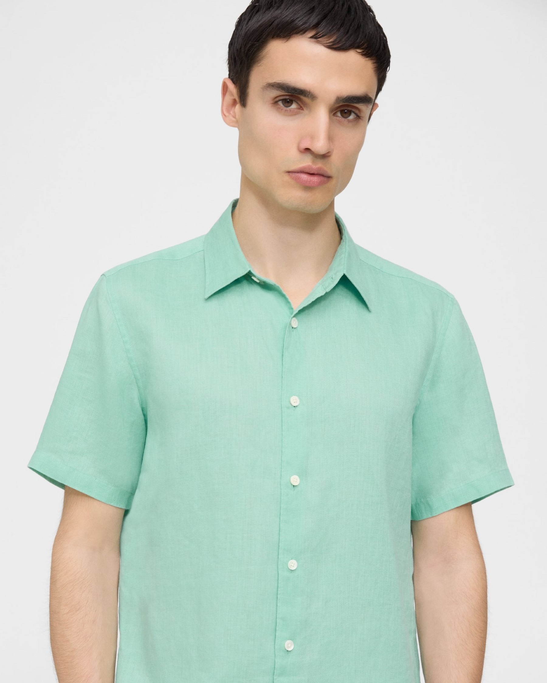 Irving Short-Sleeve Shirt in Relaxed Linen