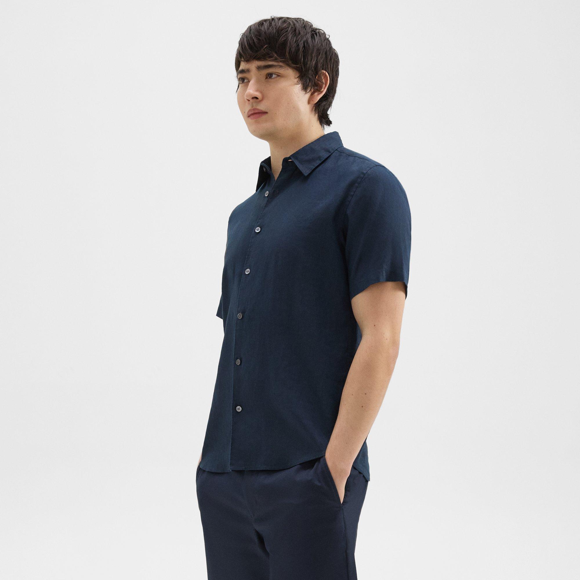 Irving Short-Sleeve Shirt in Relaxed Linen