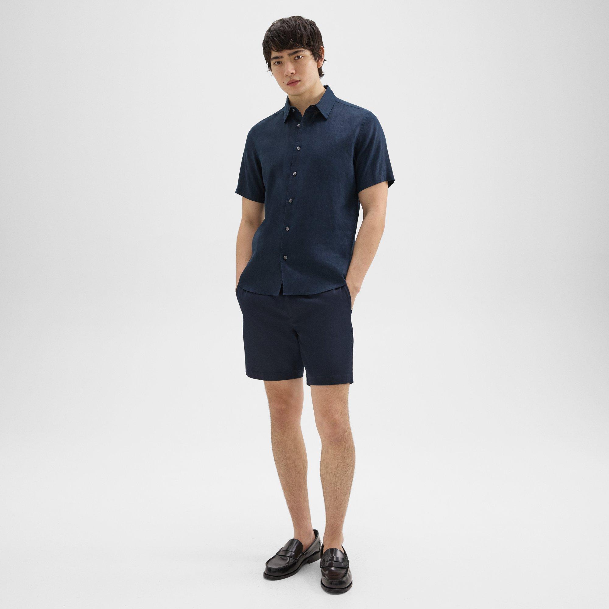 Irving Short-Sleeve Shirt in Relaxed Linen