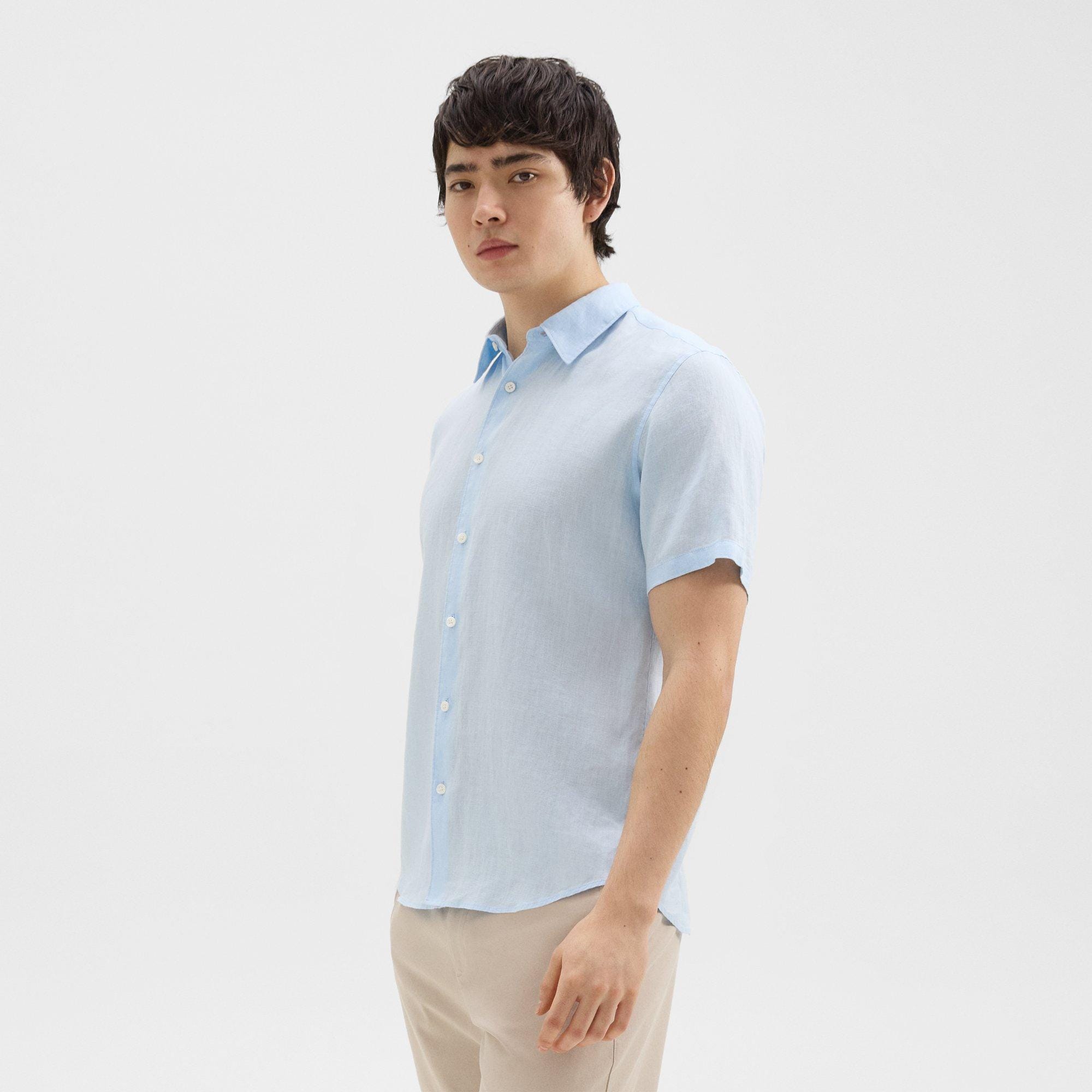 Irving Short-Sleeve Shirt in Relaxed Linen