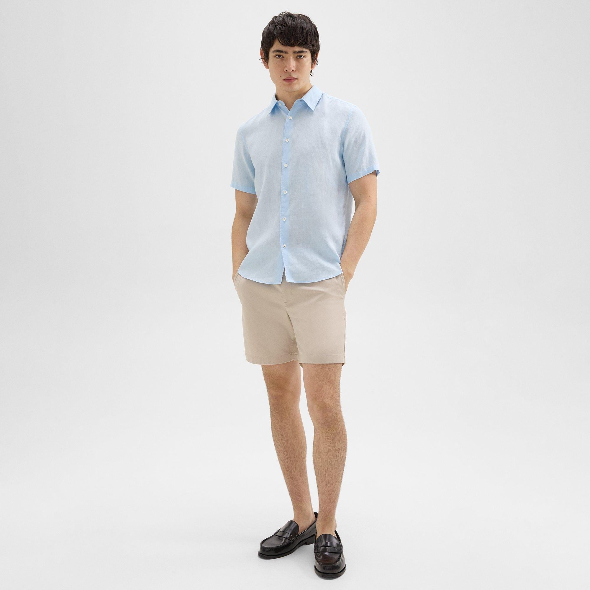 Irving Short-Sleeve Shirt in Relaxed Linen