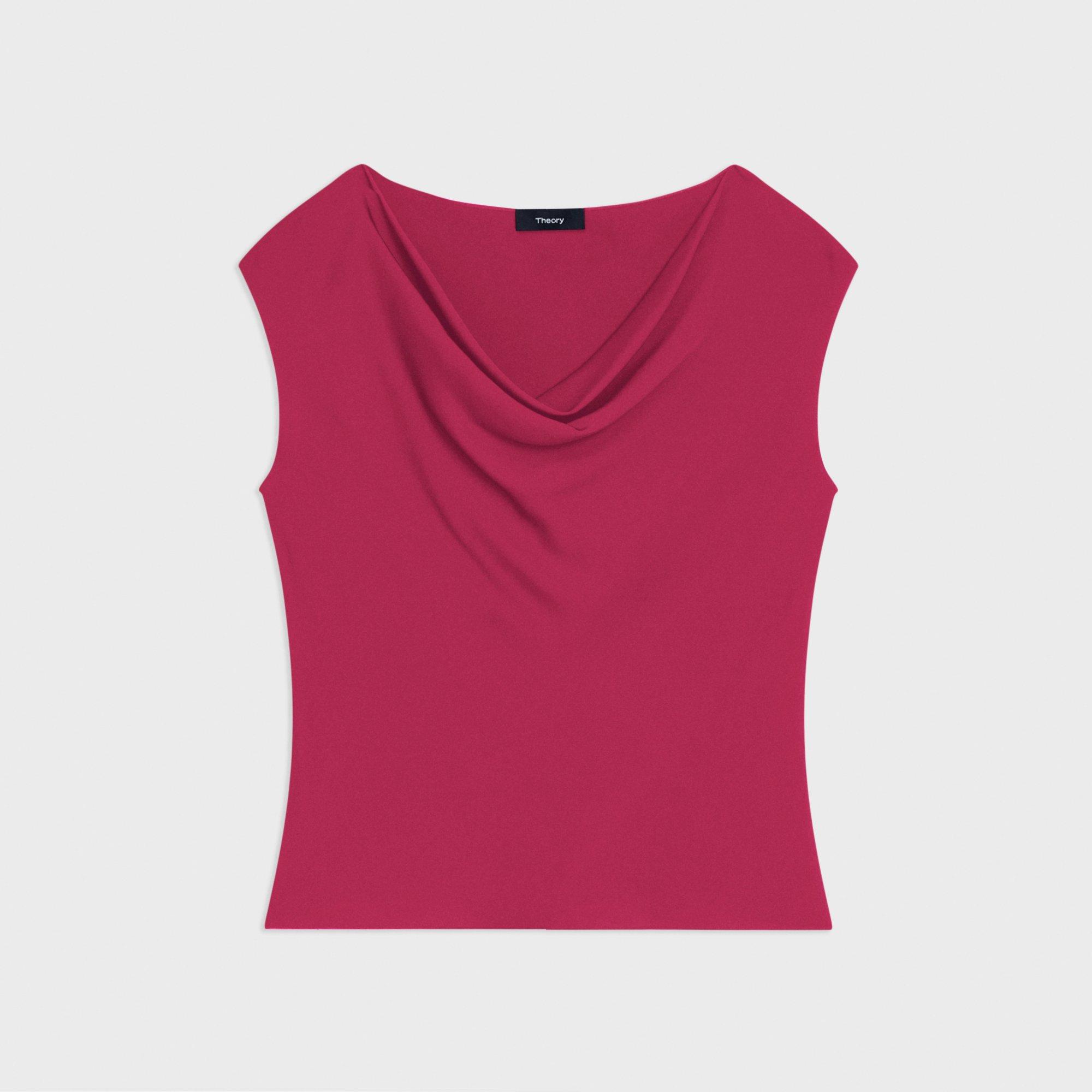Cowl Neck Top in Silk Georgette