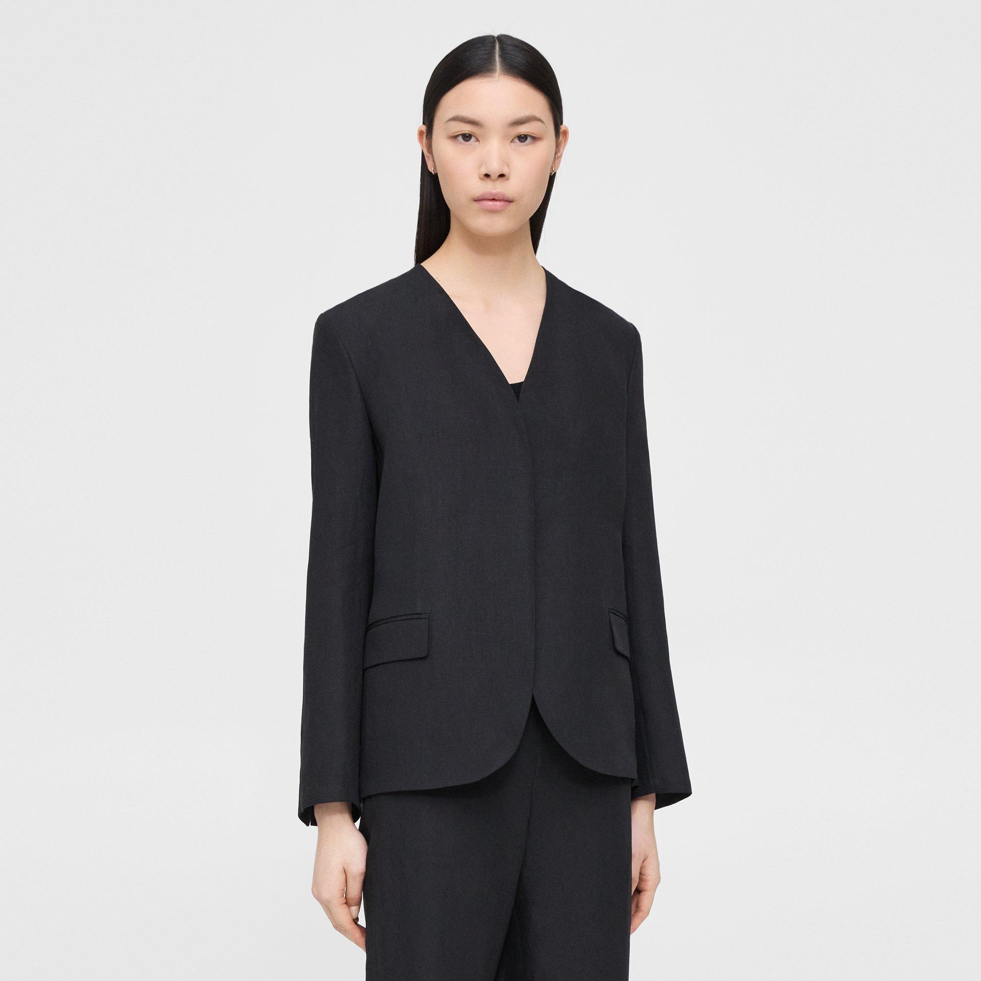 Theory shop collarless blazer