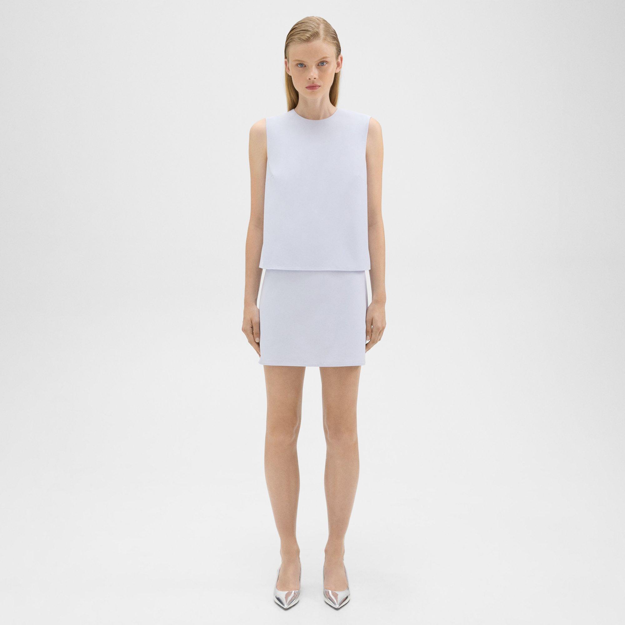 Layered Shift Dress in Cotton