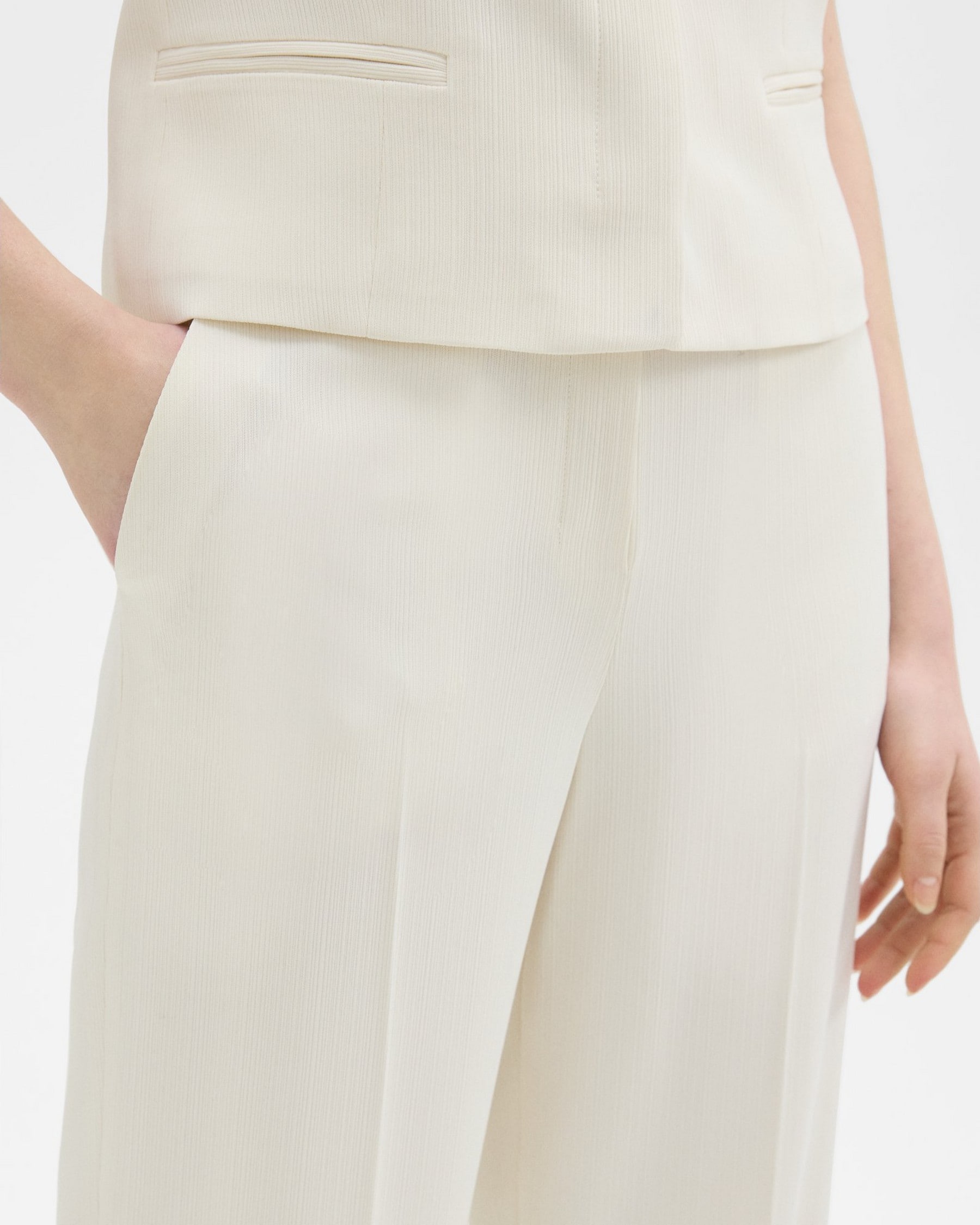 Wide-Leg Pant in Striped Admiral Crepe