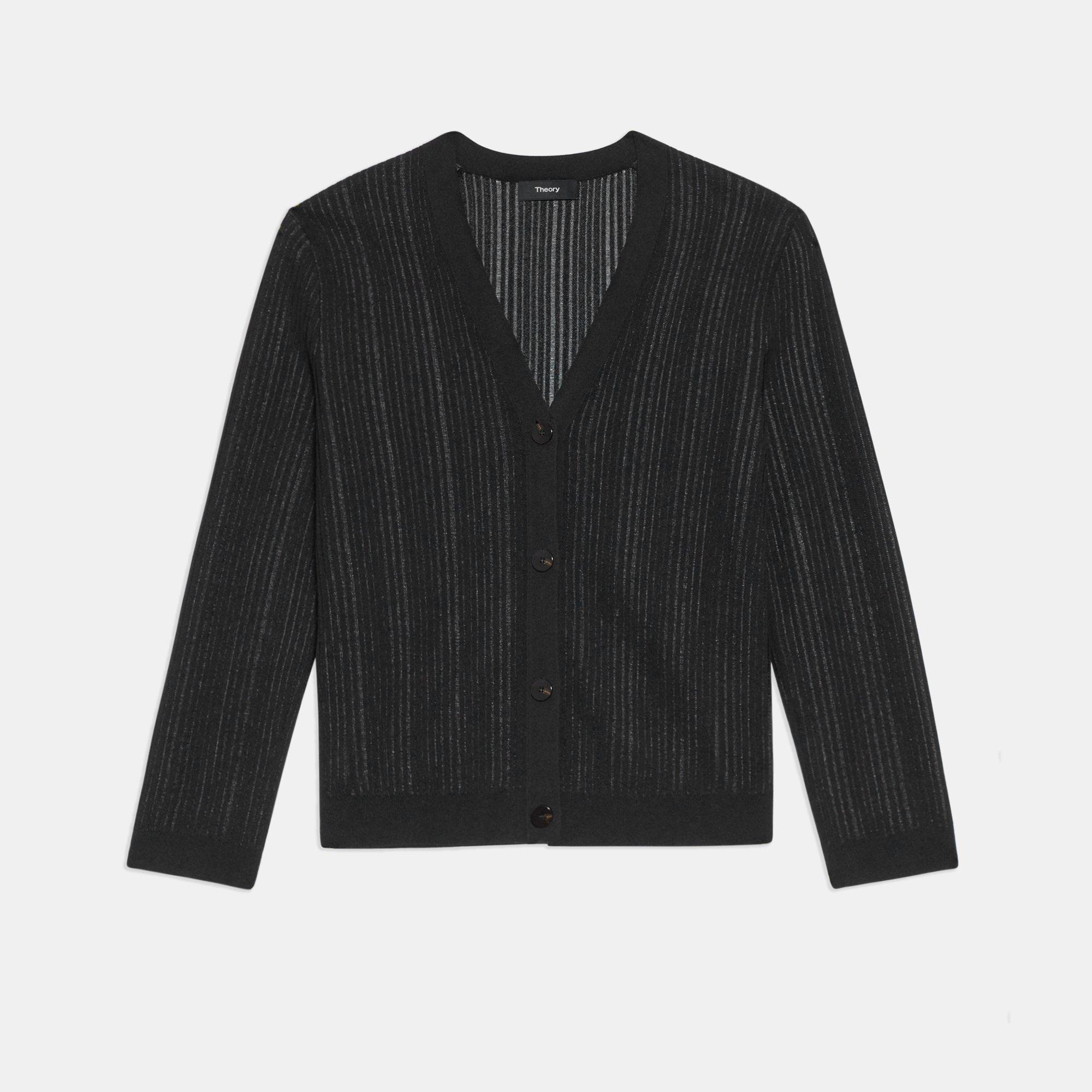 トップス [Theory]Hudson Cotton Shrunken Cardi Cotton-Blend Shrunken Cardigan | Theory