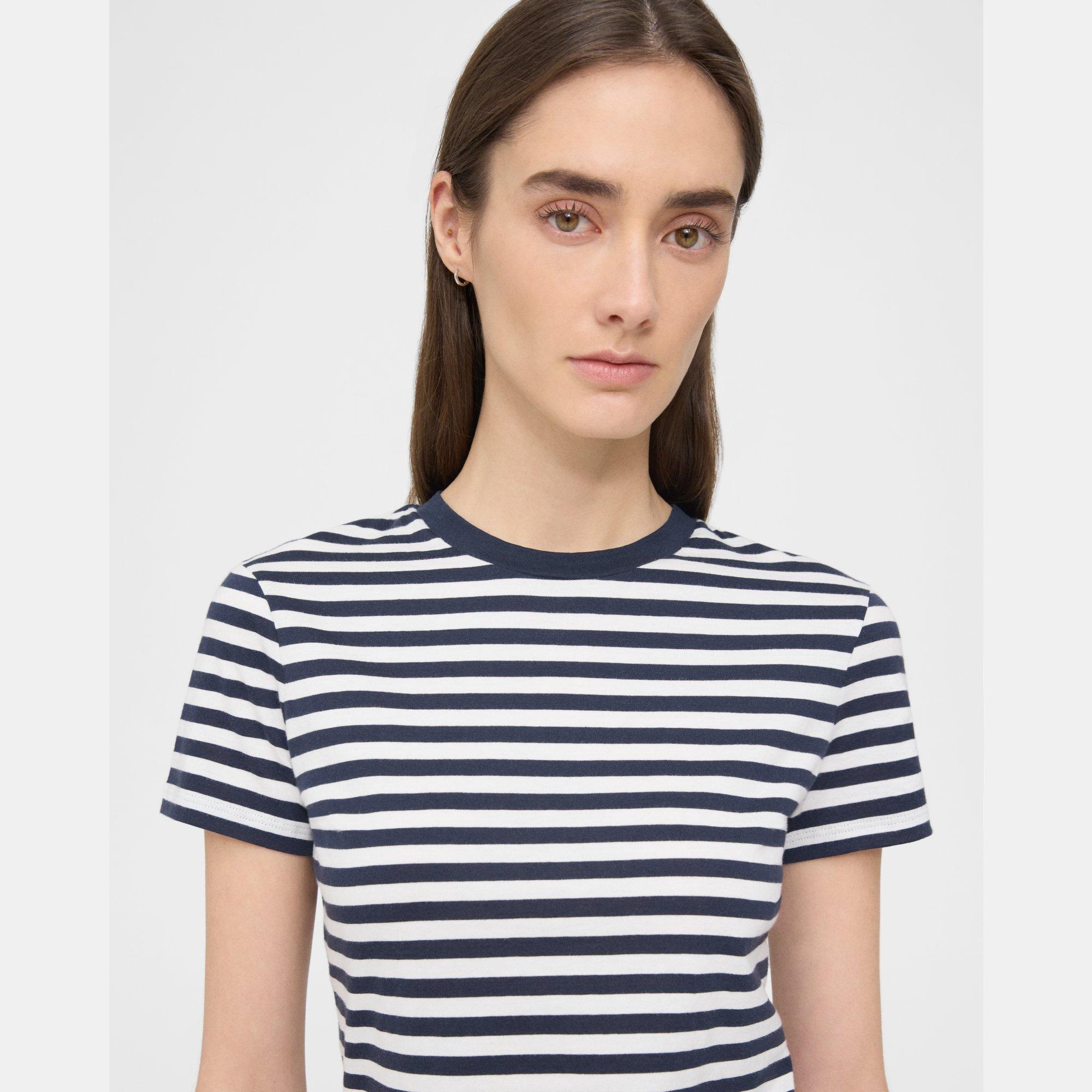 Tiny Tee in Striped Organic Cotton