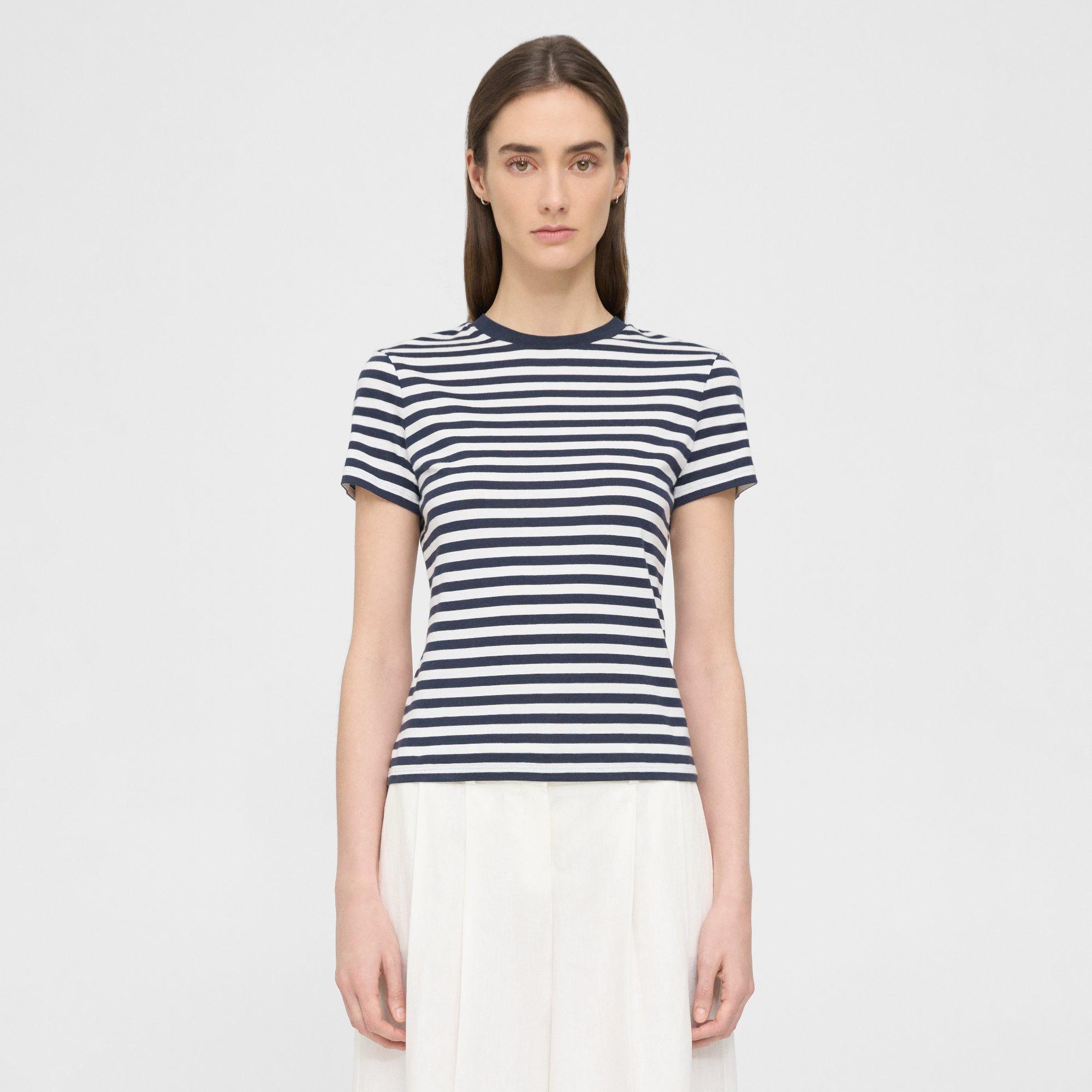 Tiny Tee in Striped Organic Cotton
