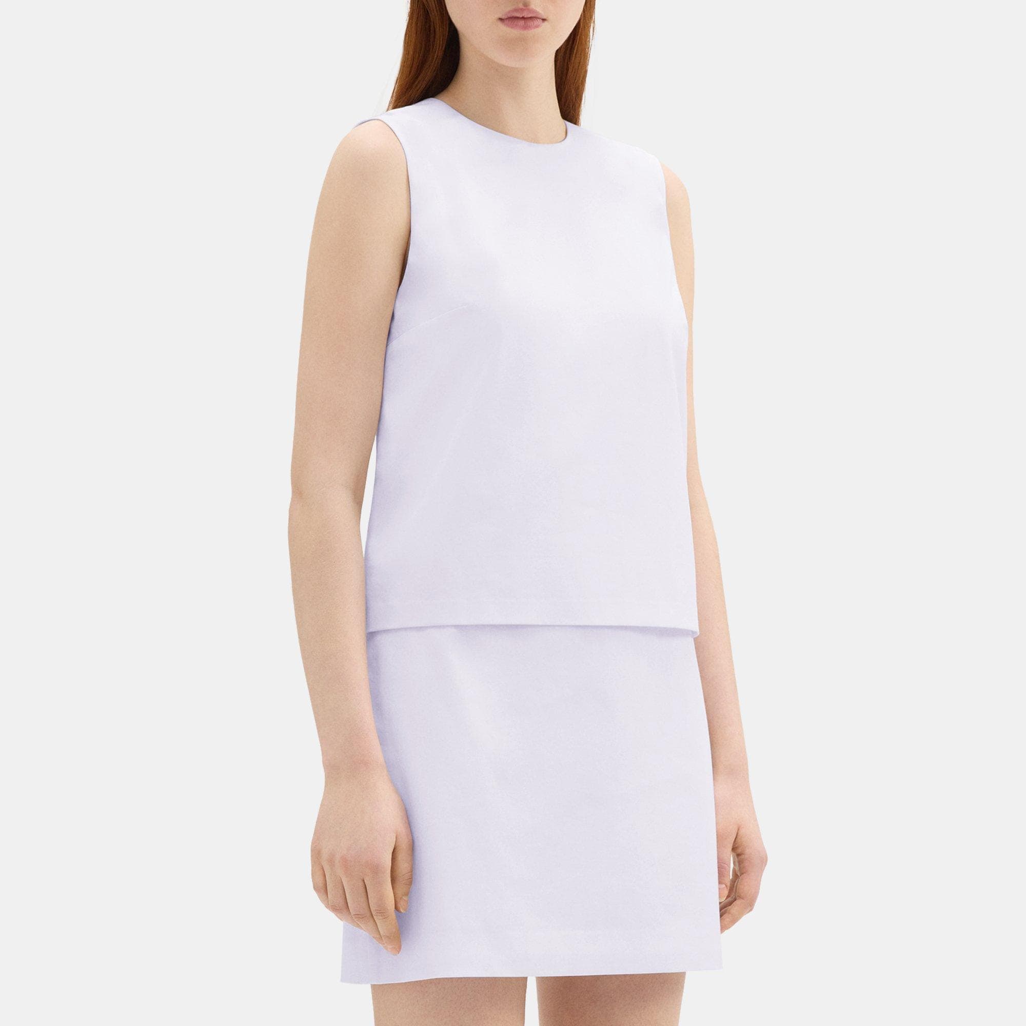 Layered Shift Dress in Cotton