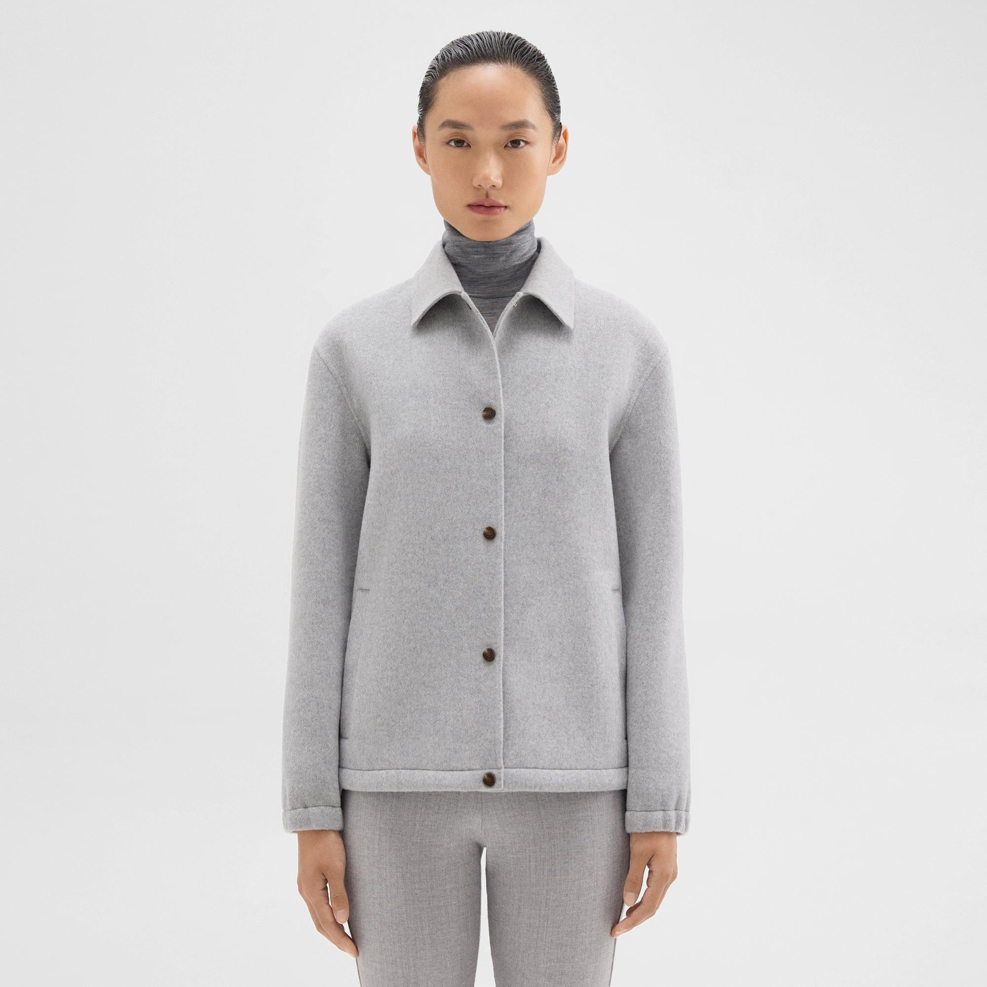 Theory Coaches Jacket in Double-Face Wool-Cashmere