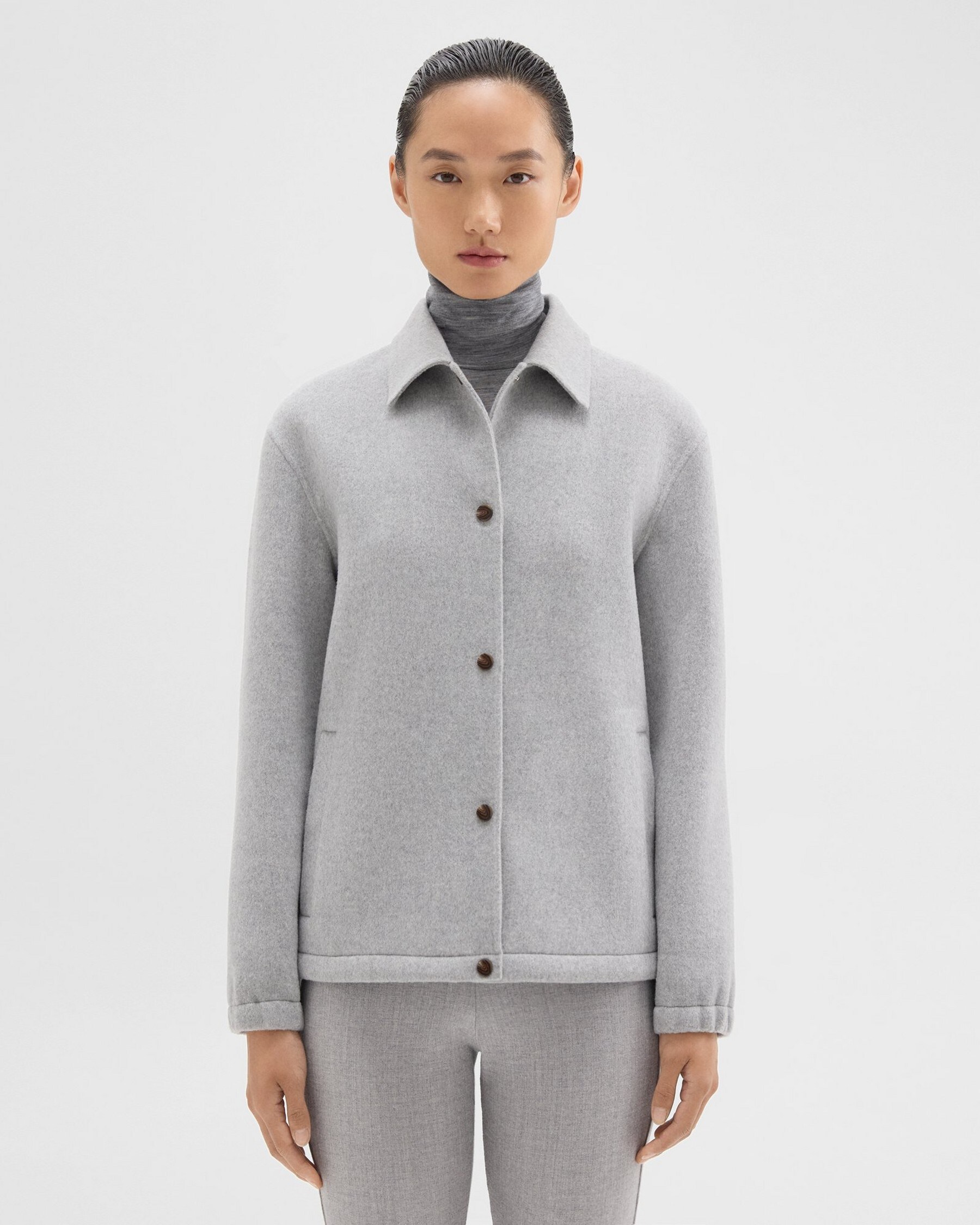 Theory Coaches Jacket in Double-Face Wool-Cashmere