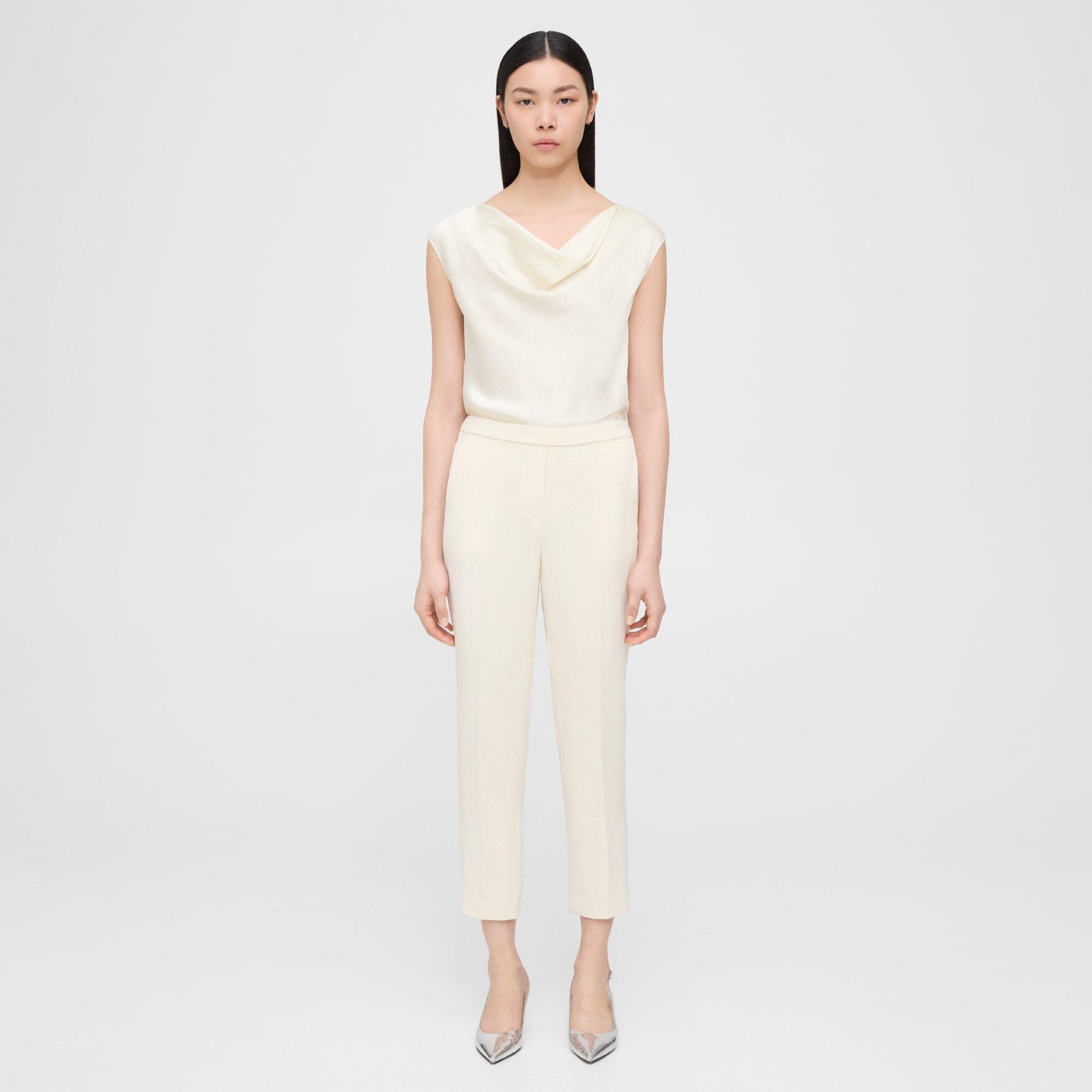 Theory Treeca Pull-On Pant in Oxford Crepe