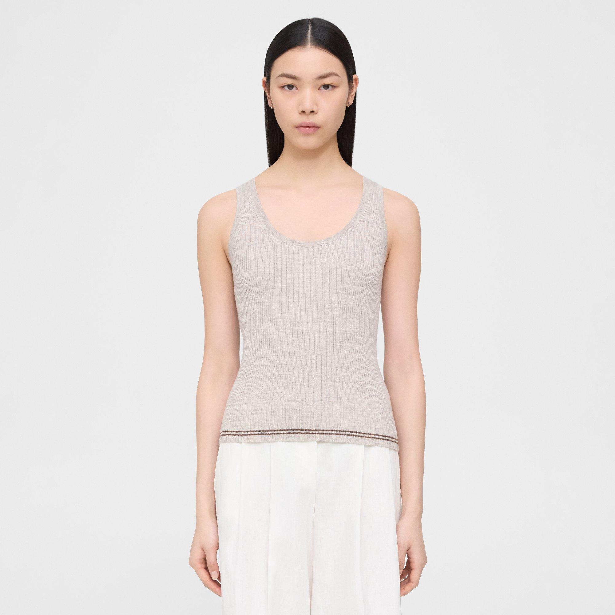 Theory Scoop Neck Sweater Shell in Regal Wool