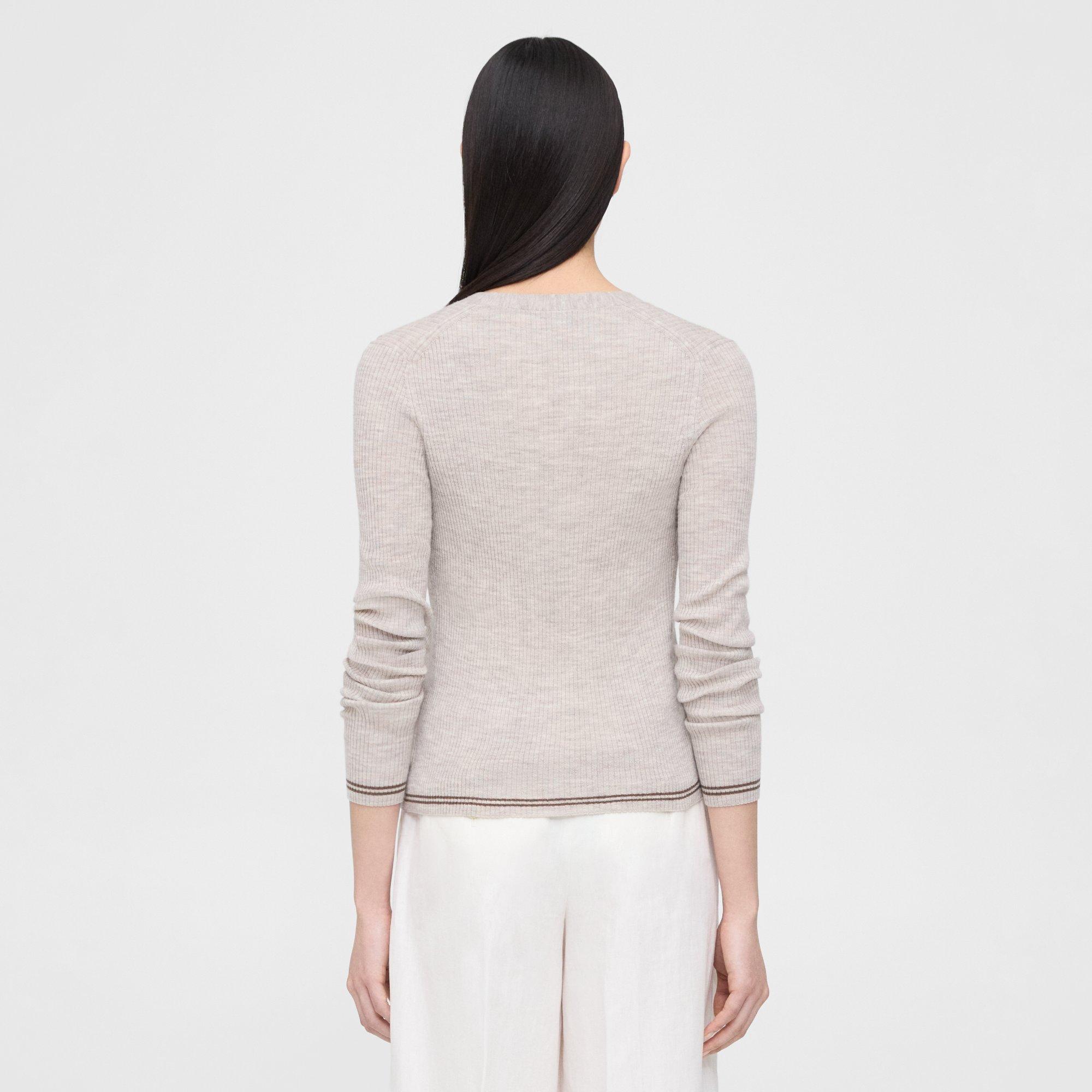 Rib Knit Cardigan in Regal Wool