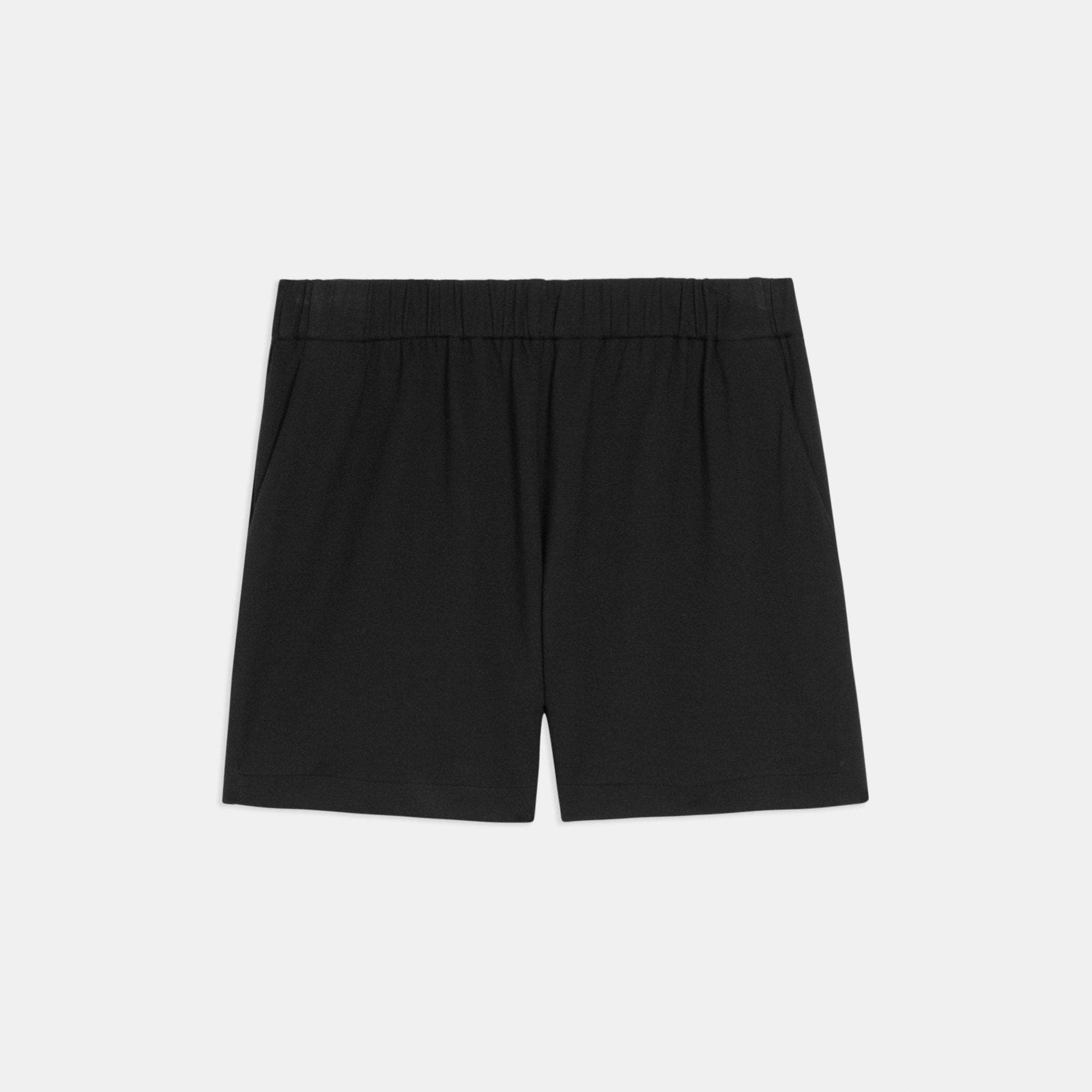 Mini Pull-On Short in Double-Knit Jersey
