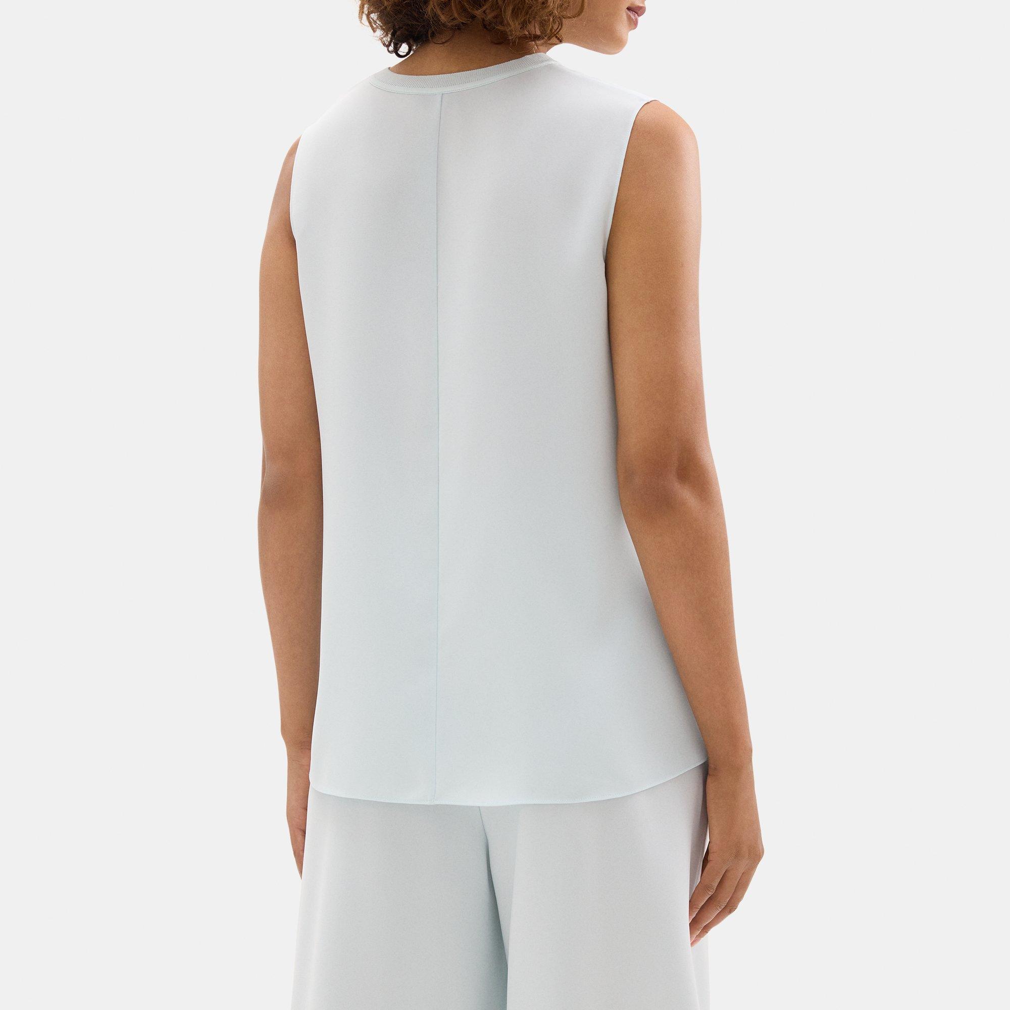 V-Neck Tank Top in Crepe