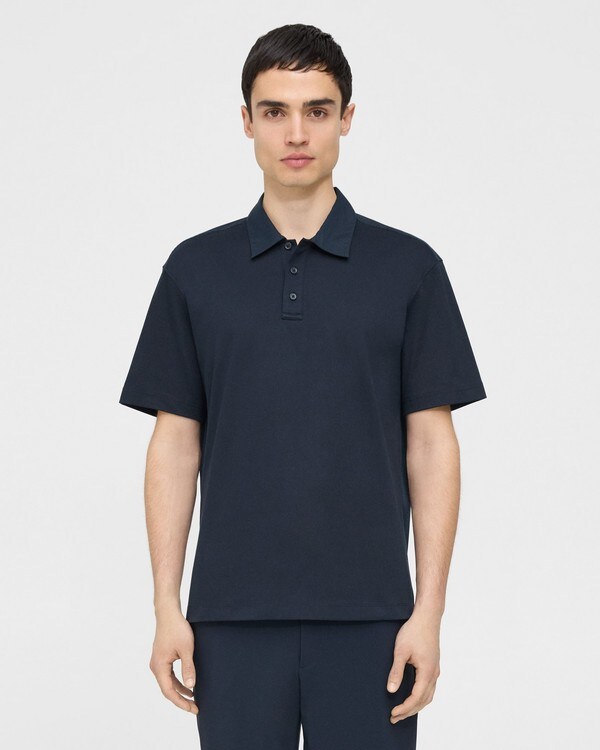 Theory Carlom Combo Polo in Good Cotton
