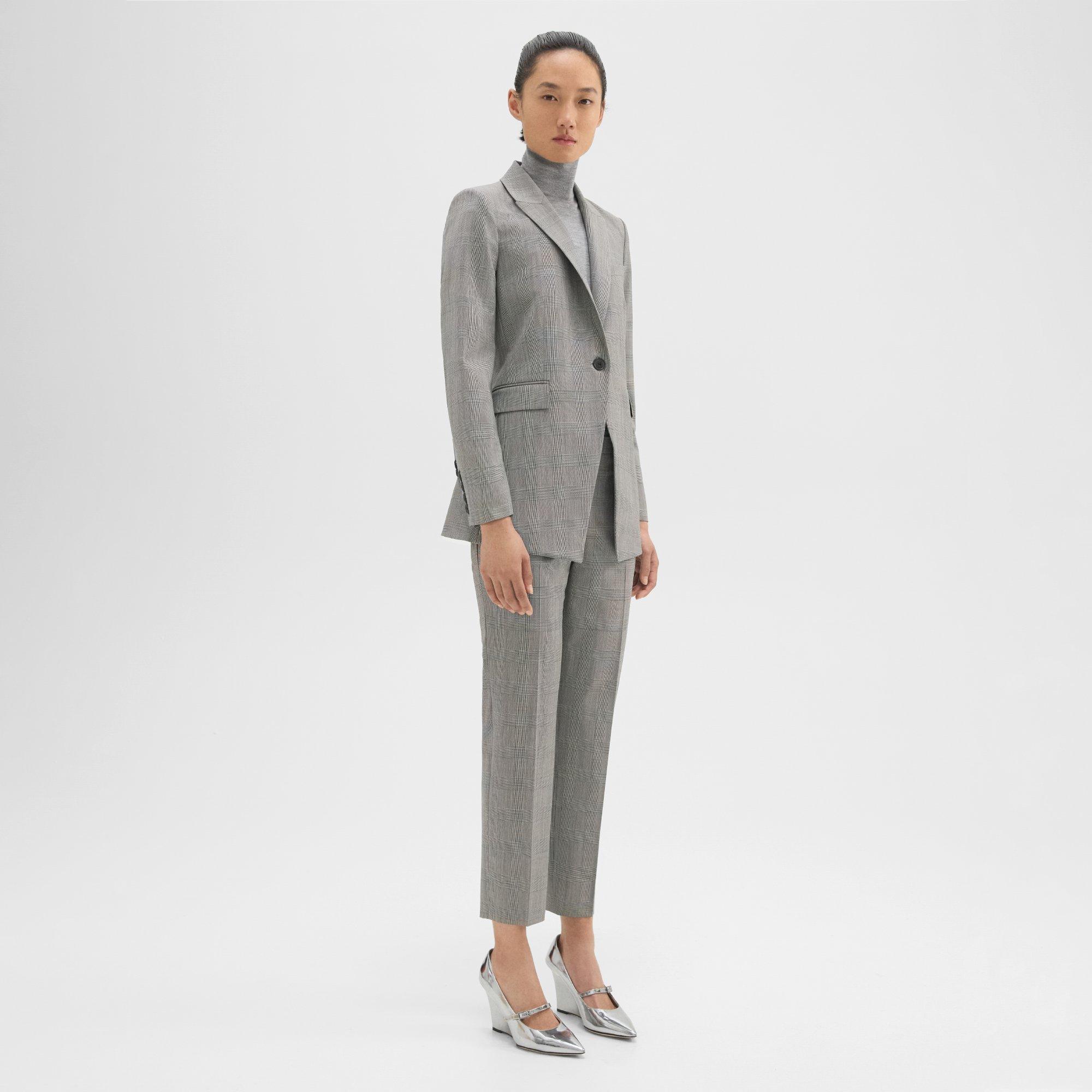 Treeca Pant in Plaid Stretch Wool