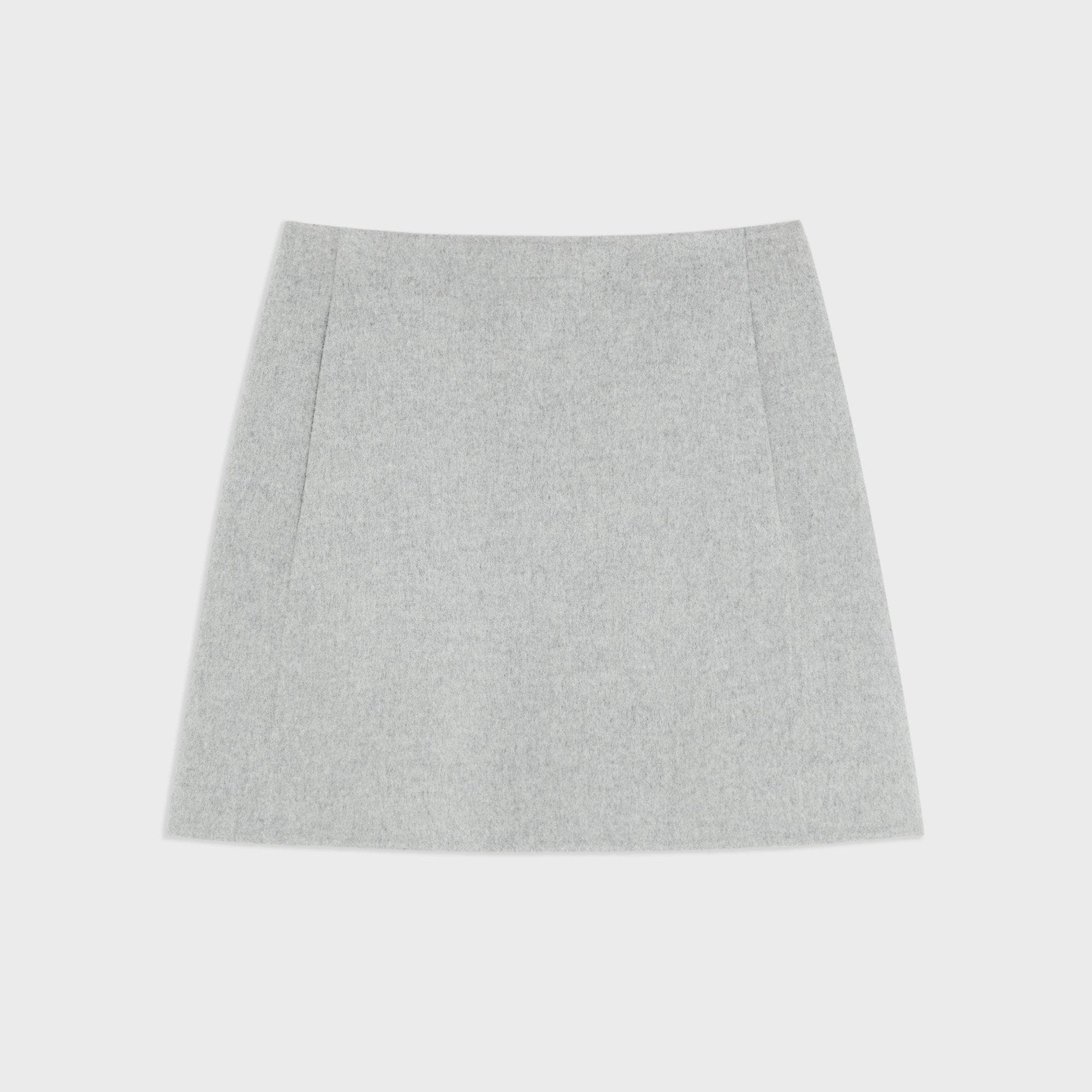 High-Waist Mini Skirt in Double-Face Wool-Cashmere