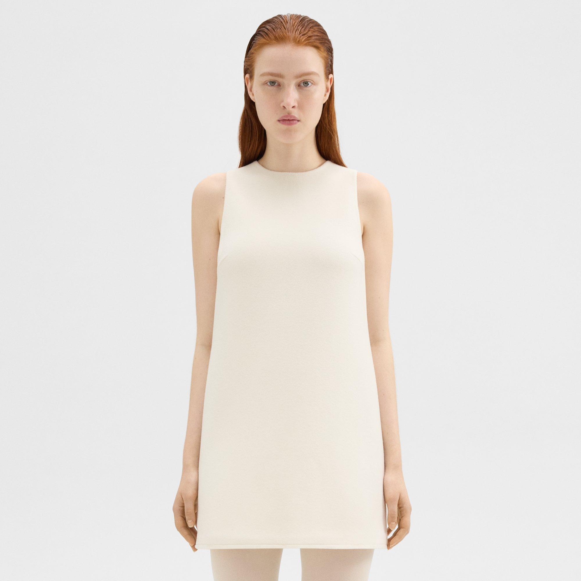 Shift Dress in Double-Face Wool-Cashmere