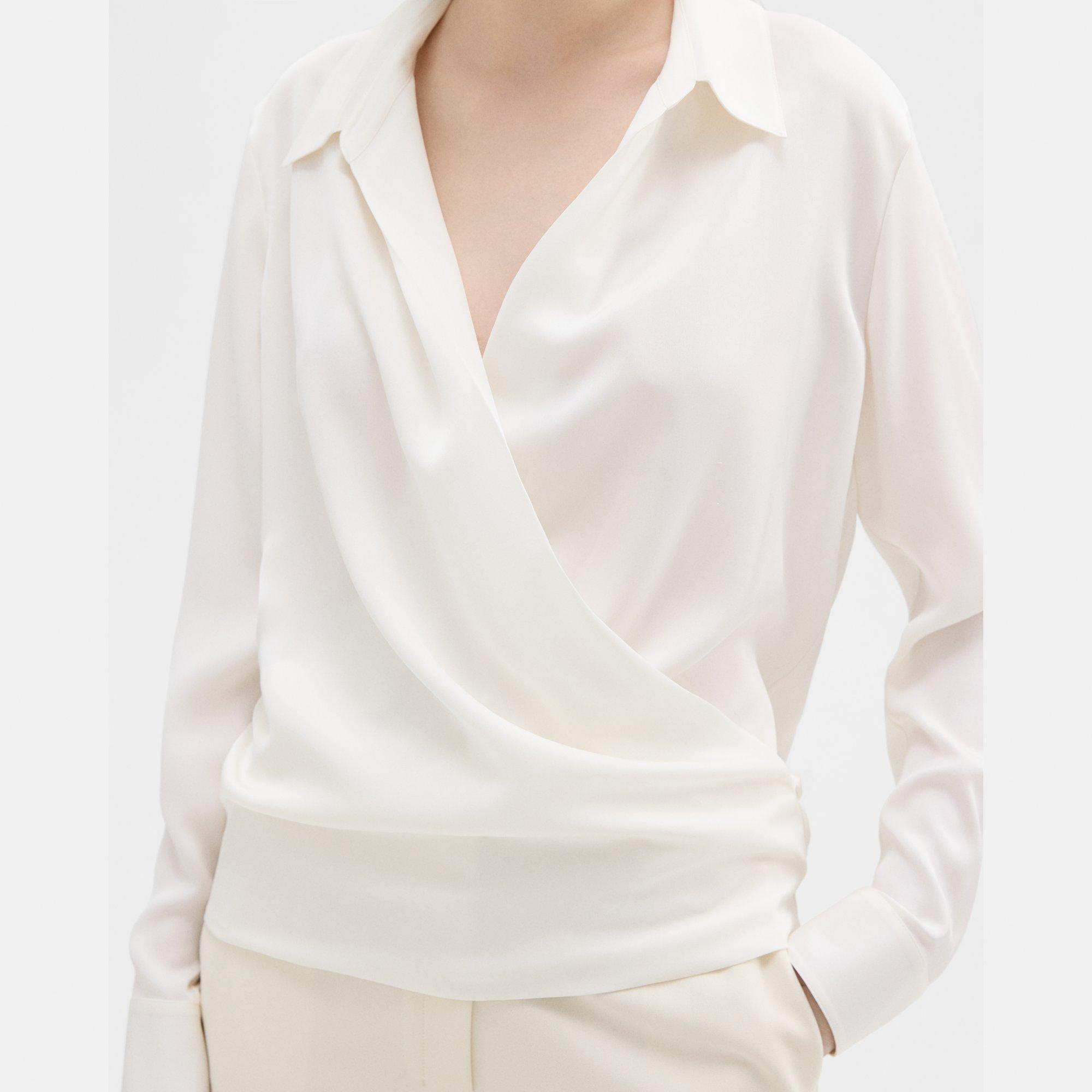 Wrap Blouse in Silk Georgette