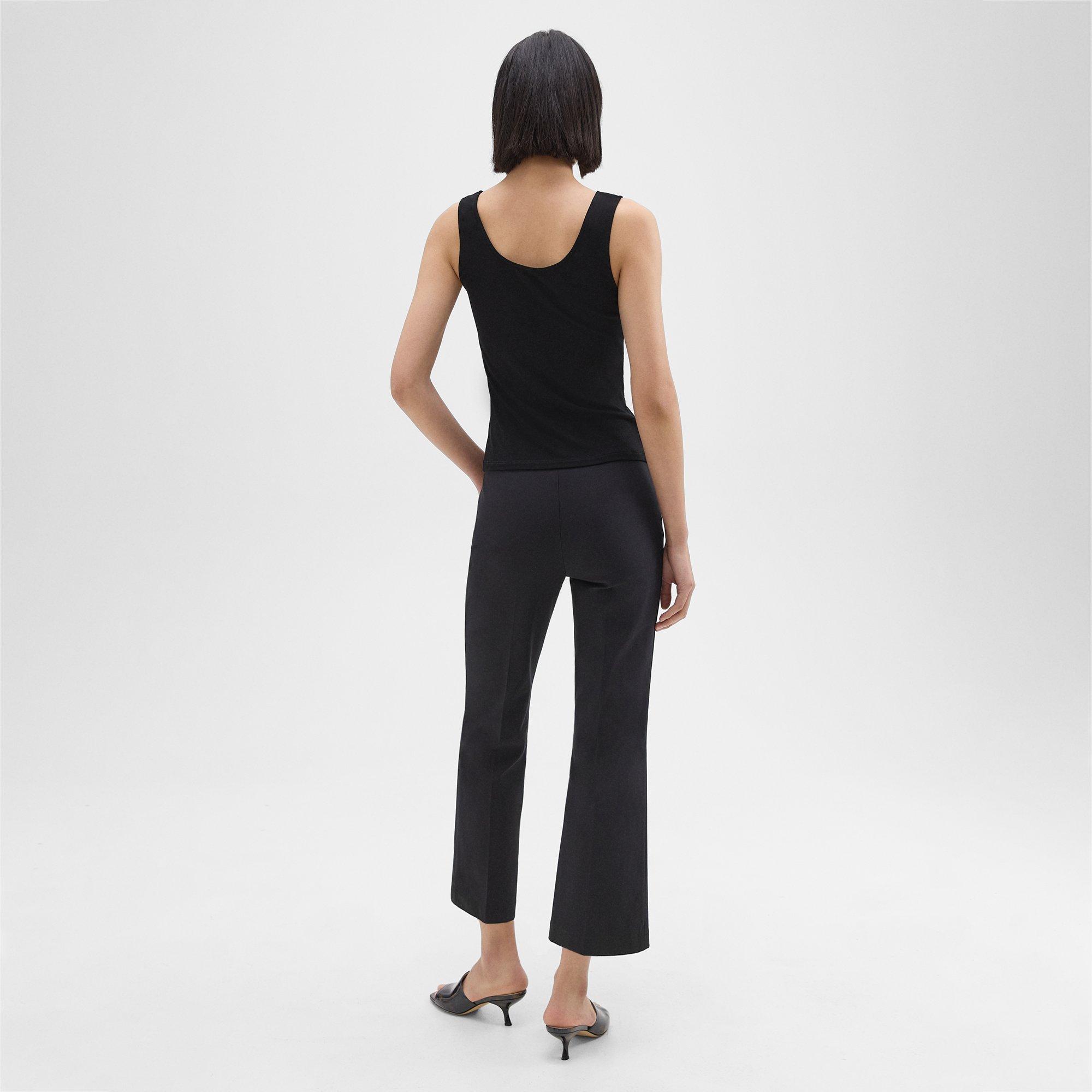 Cropped Kick Pant in Stretch Cotton-Blend