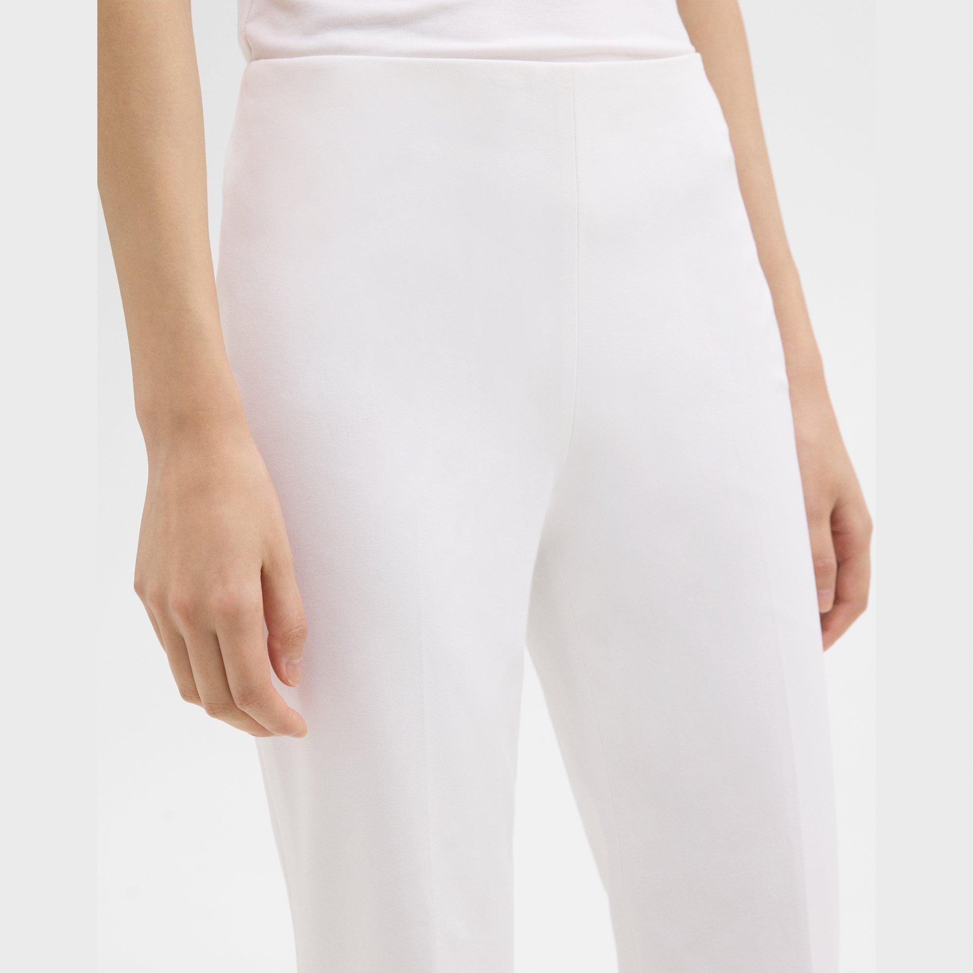 Cropped Kick Pant in Stretch Cotton-Blend