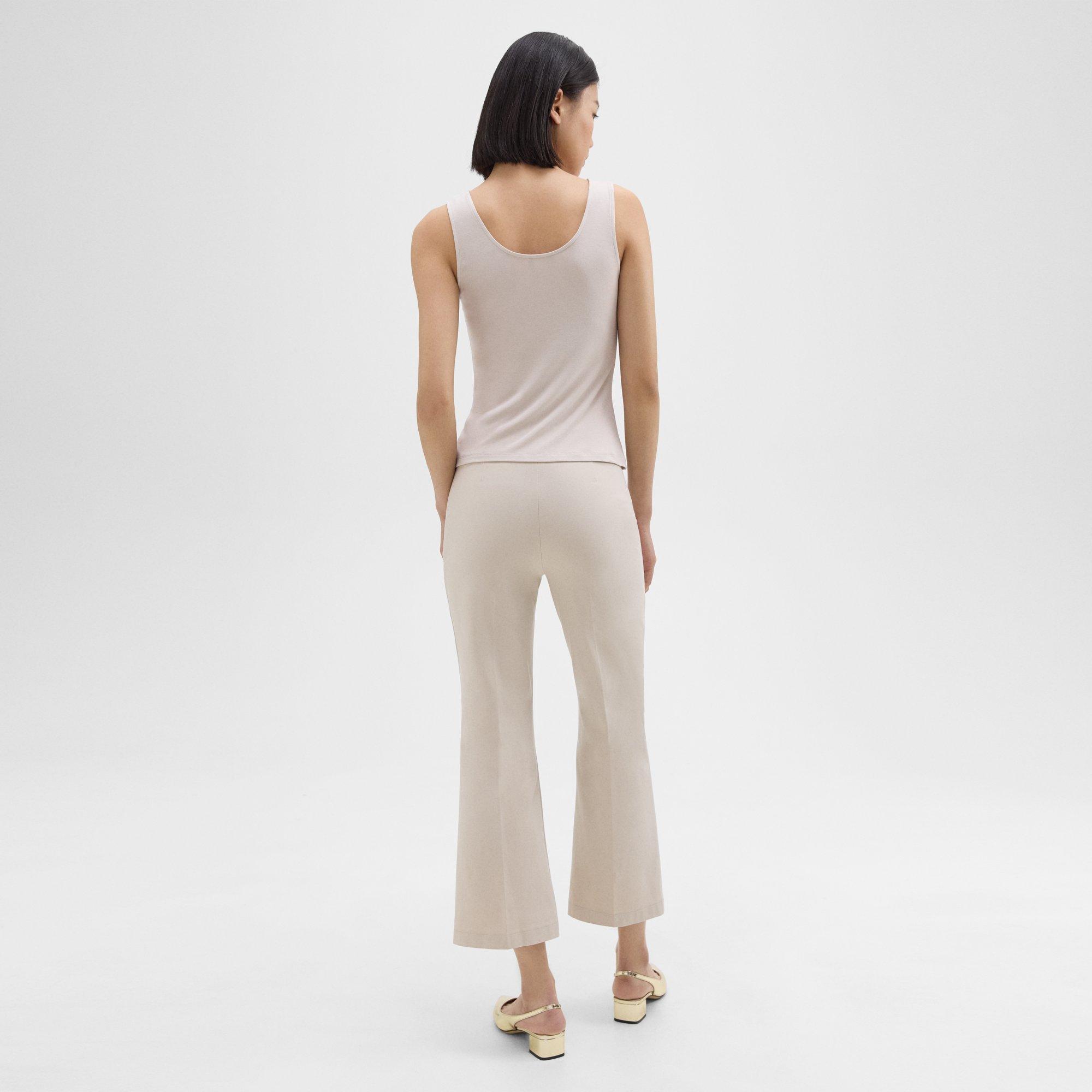 Cropped Kick Pant in Stretch Cotton-Blend